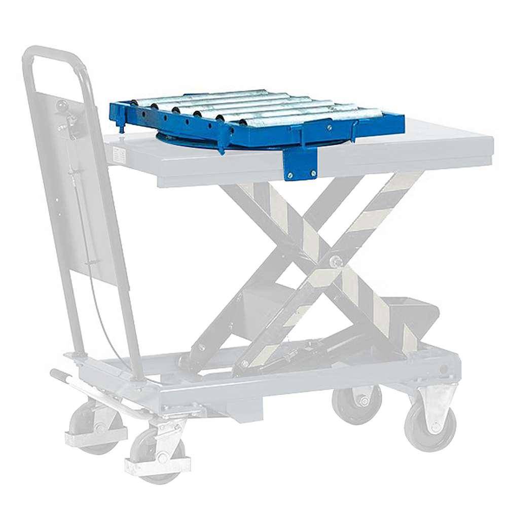 Rollenbahn mit Kugeldrehkranz - mit Aufsteckrahmen - schwenkbar