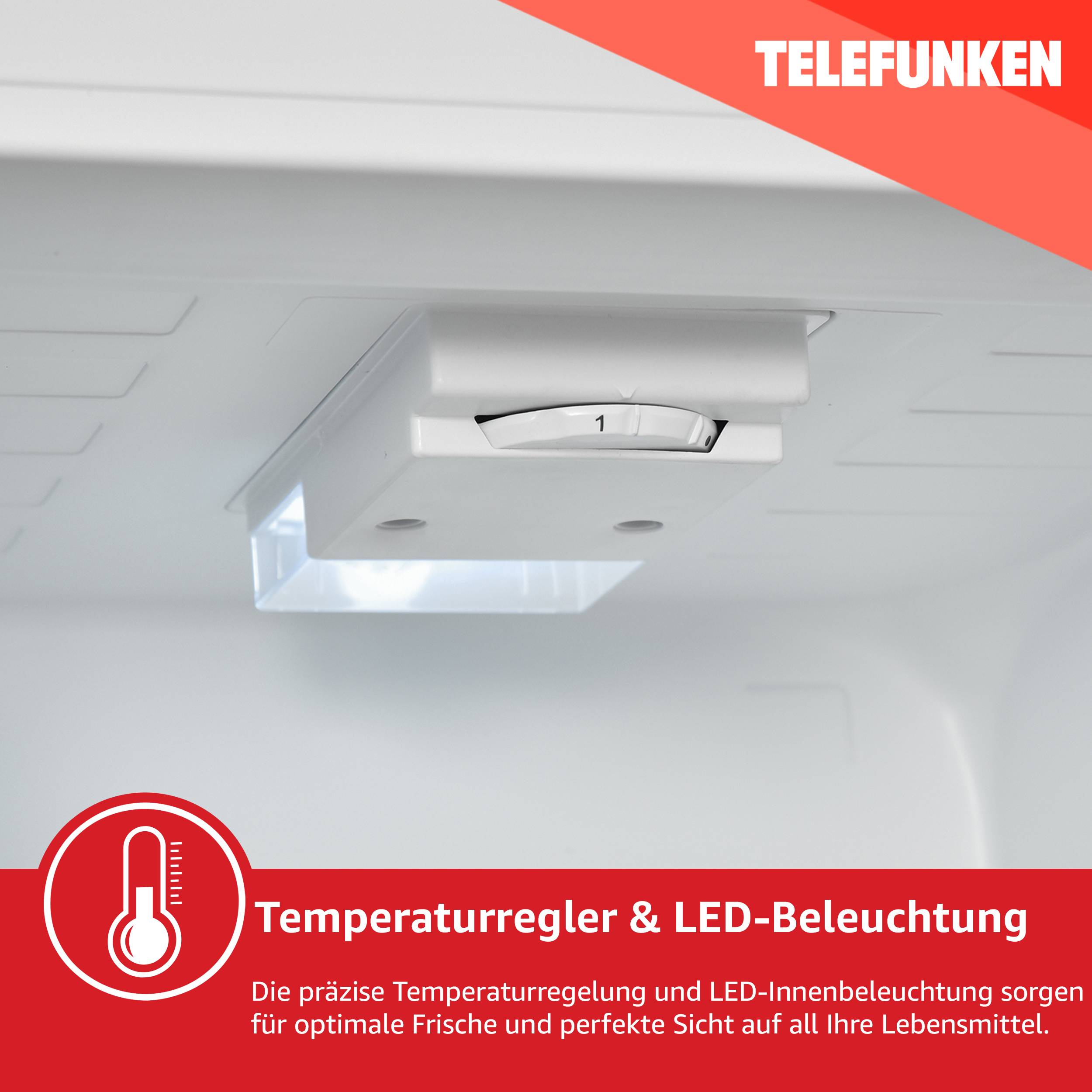 Telefunken Einbau-Kühl-Gefrierkombination | Einbaukühlschrank mit Gefrierfach | 178cm Nische | 251 Liter | Less Frost