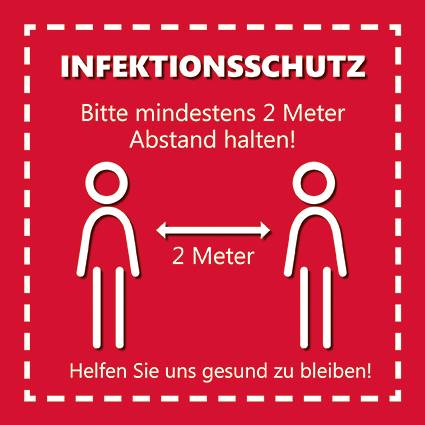 SELVA Fußbodenaufkleber - Abstand halten