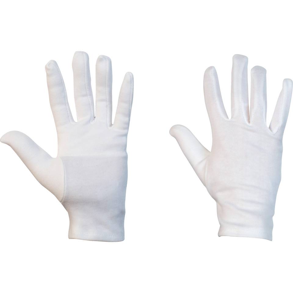 Schutzhandschuh Baumwoll-Trikot, Kategorie I, weiß, Baumwolle, 240mm, Größe 12
