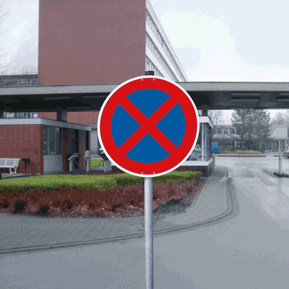 Verkehrszeichen Absolutes Haltverbot, Nr.283, Aluminium RA0, reflektierend, Ø 600mm, DIN 67520, nach StVO