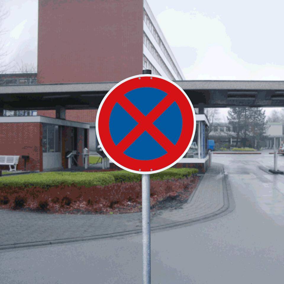 Verkehrszeichen Absolutes Haltverbot, Nr.283, Aluminium RA2, reflektierend, Ø 600mm, DIN 67520, nach StVO