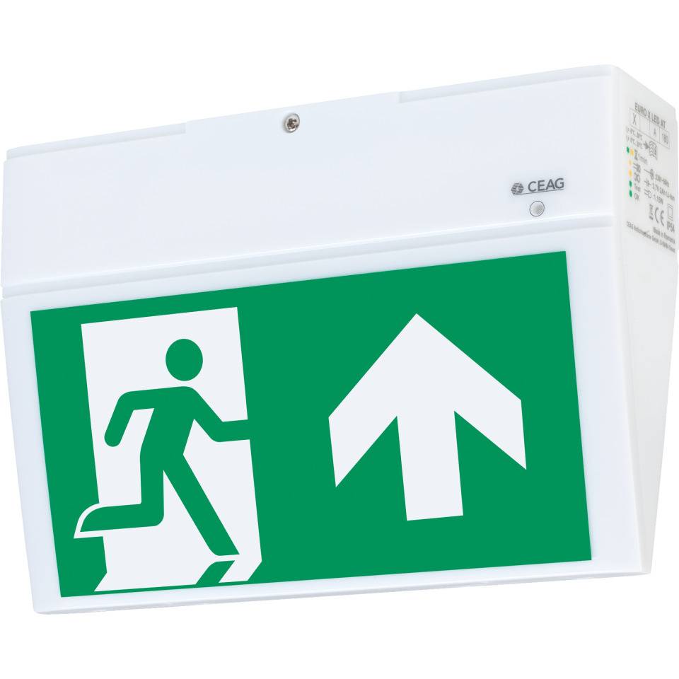 CEAG Leuchte EURO X LED AT, inkl.4 Piktos Notausgang oben, unten, rechts und links