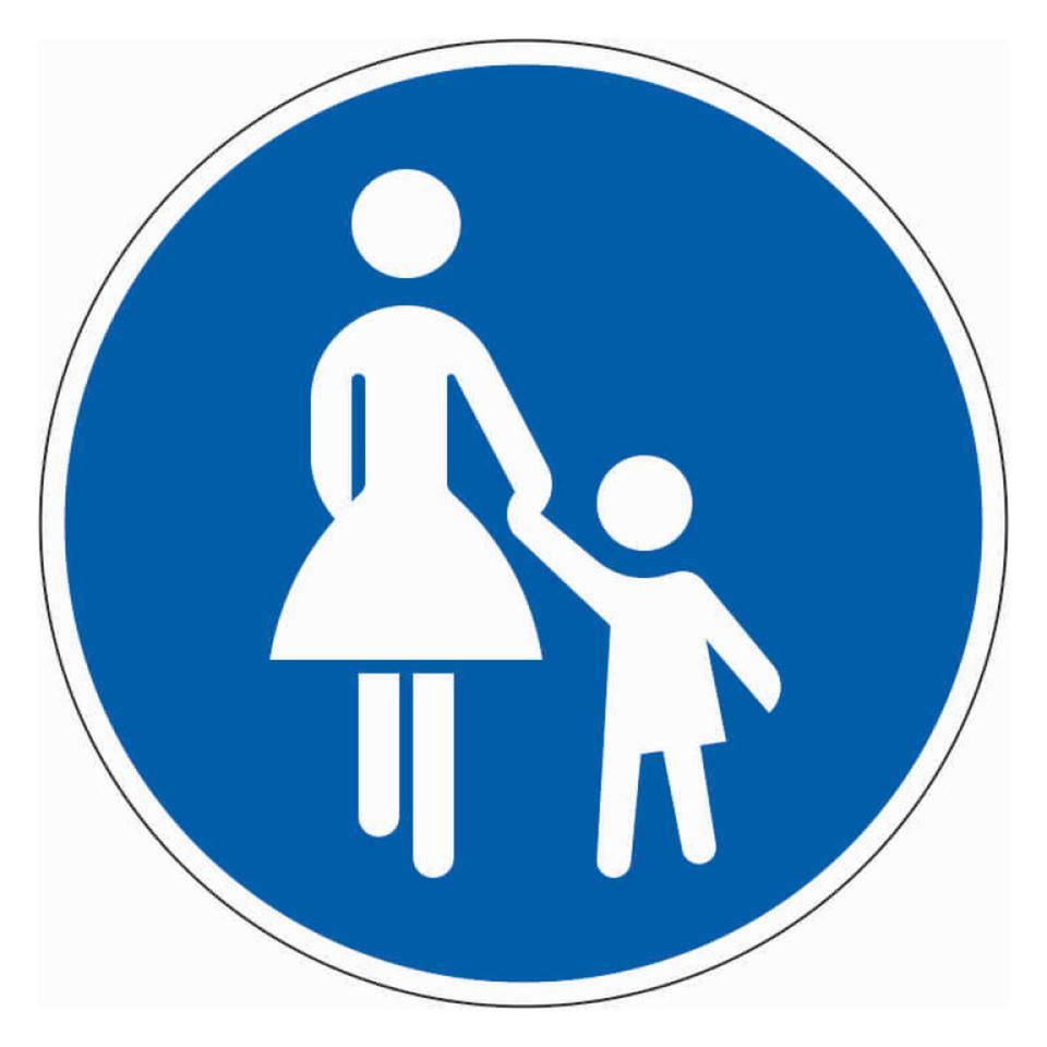 Verkehrszeichen Fußgängerweg Nr.239, Aluminium RA1, reflektierend, Ø 600mm