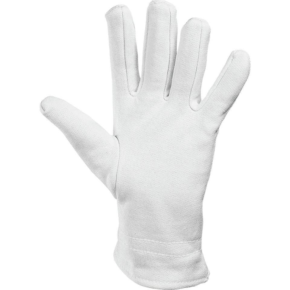 Schutzhandschuh Baumwoll-Trikot, Kategorie I, weiß, Baumwolle, 240mm, Größe 10