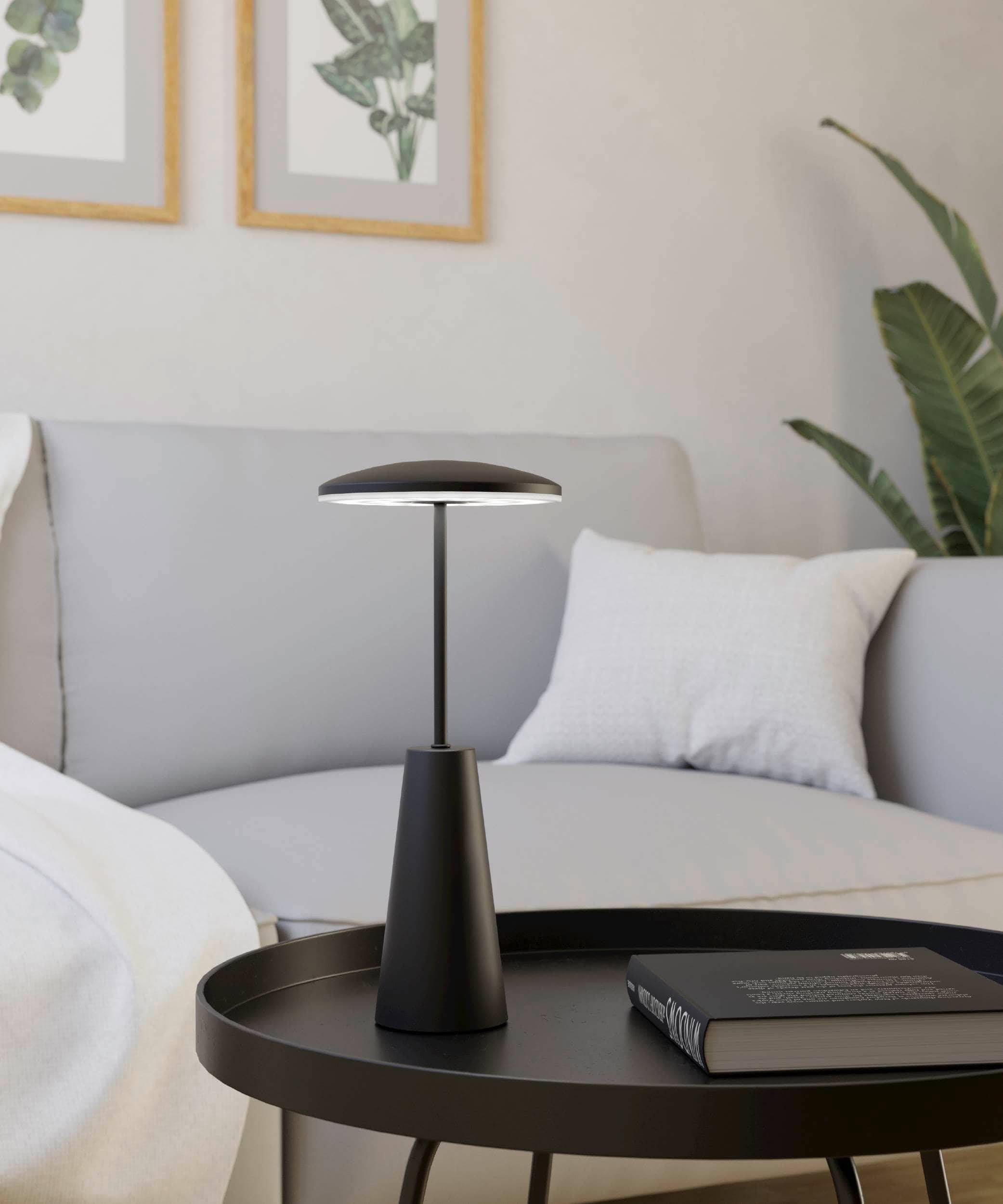 EGLO LED-Akku-Tischleuchte 900925 schwarz, 2,8 W, 270 lm CCT, IP54