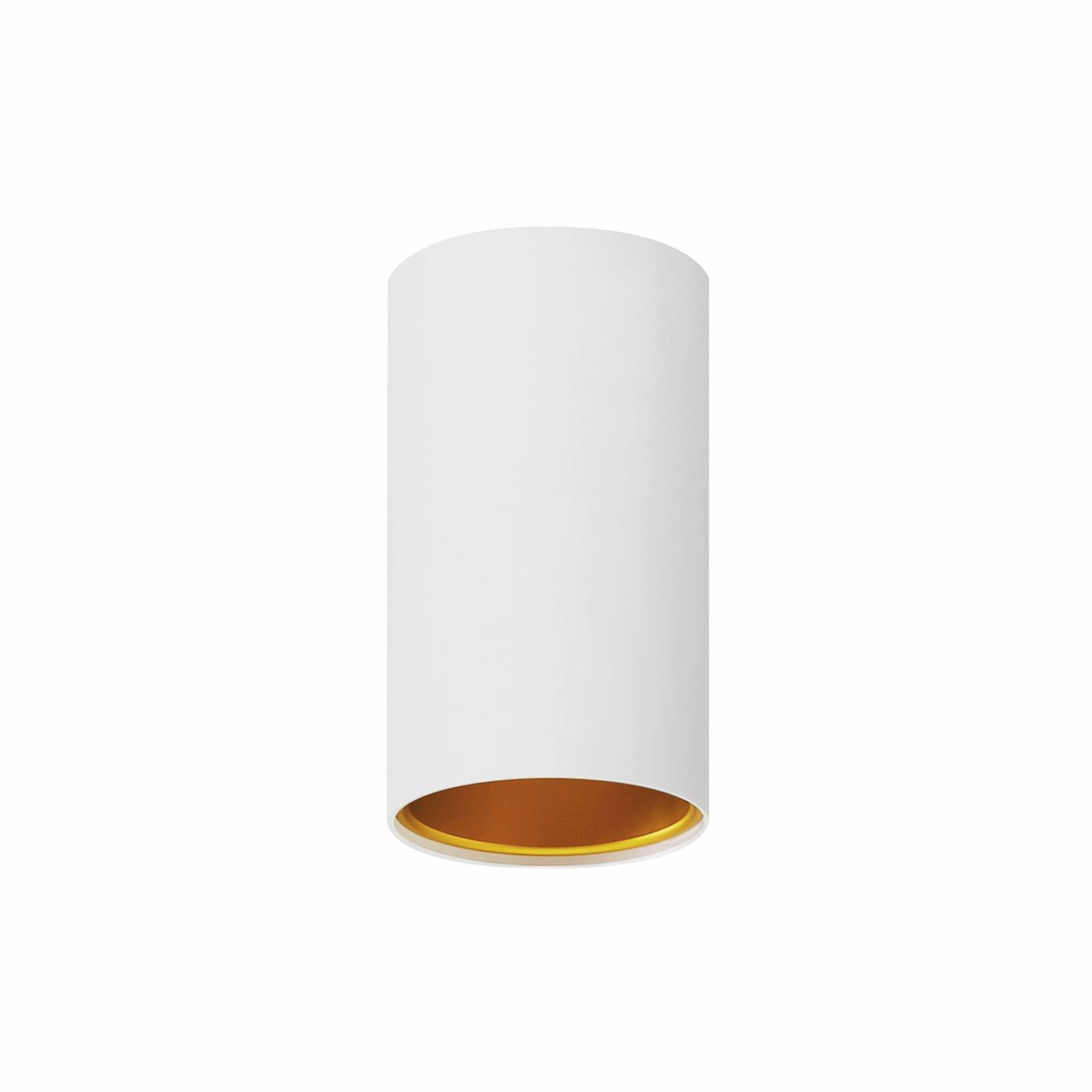 Spectrum LED Chloe TUBA GU10 Aufbauleuchte weiß & Gold Deckenleuchte IP20 max. 10W rund