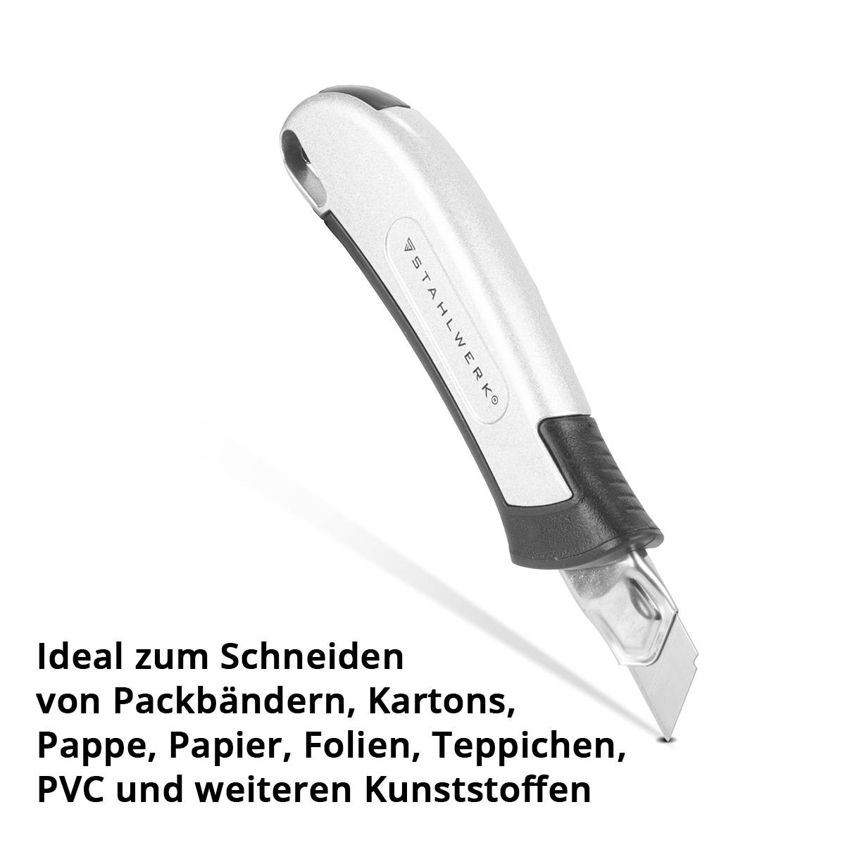 STAHLWERK Premium-Cuttermesser PCM-181 ST 5er Set mit 18 mm Abbrechklingen