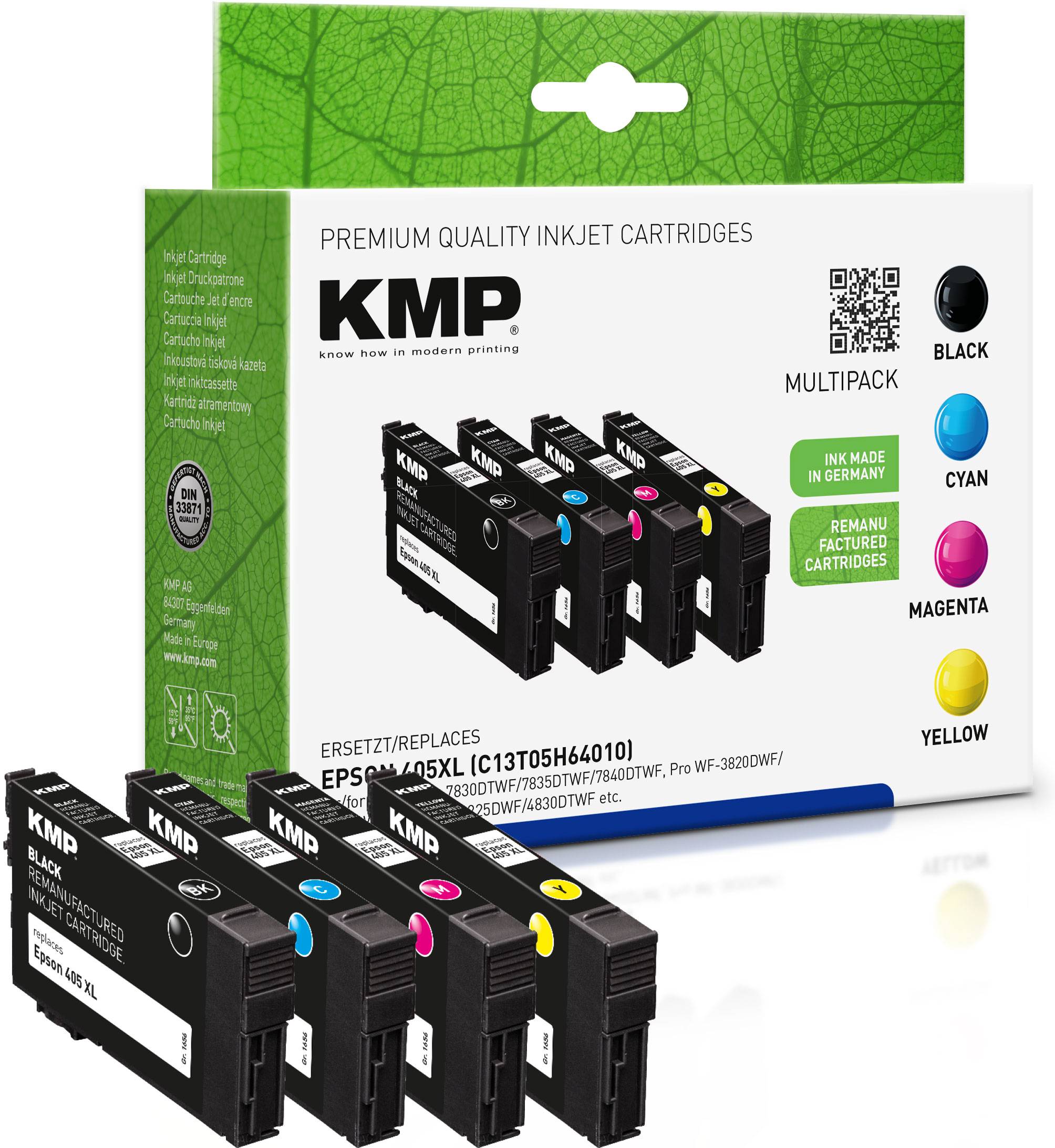 KMP Patrone Epson 405XL (C13T05H64010) bk,c,m,y remanufactured Multimedia-Technik Patronen