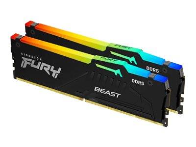 DDR5 64GB PC 5600 CL40 Kingston KIT (2x32GB) FURY Beast RGB retail Multimedia-Technik Speichermodule