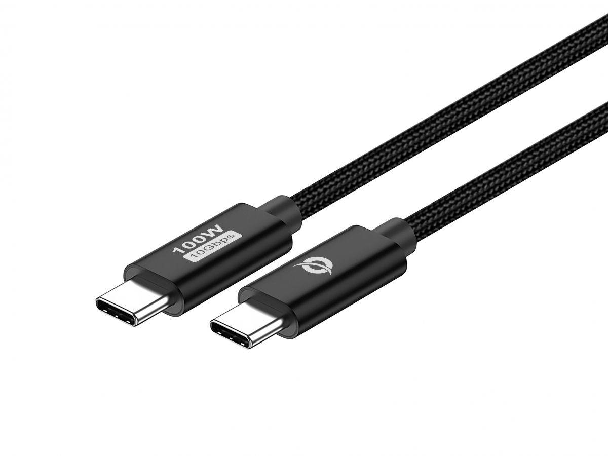 CONCEPTRONIC Kabel USB-C3.2->C 100W/QC 10Gbs 1.20m sw Multimedia-Technik USB-Kabel