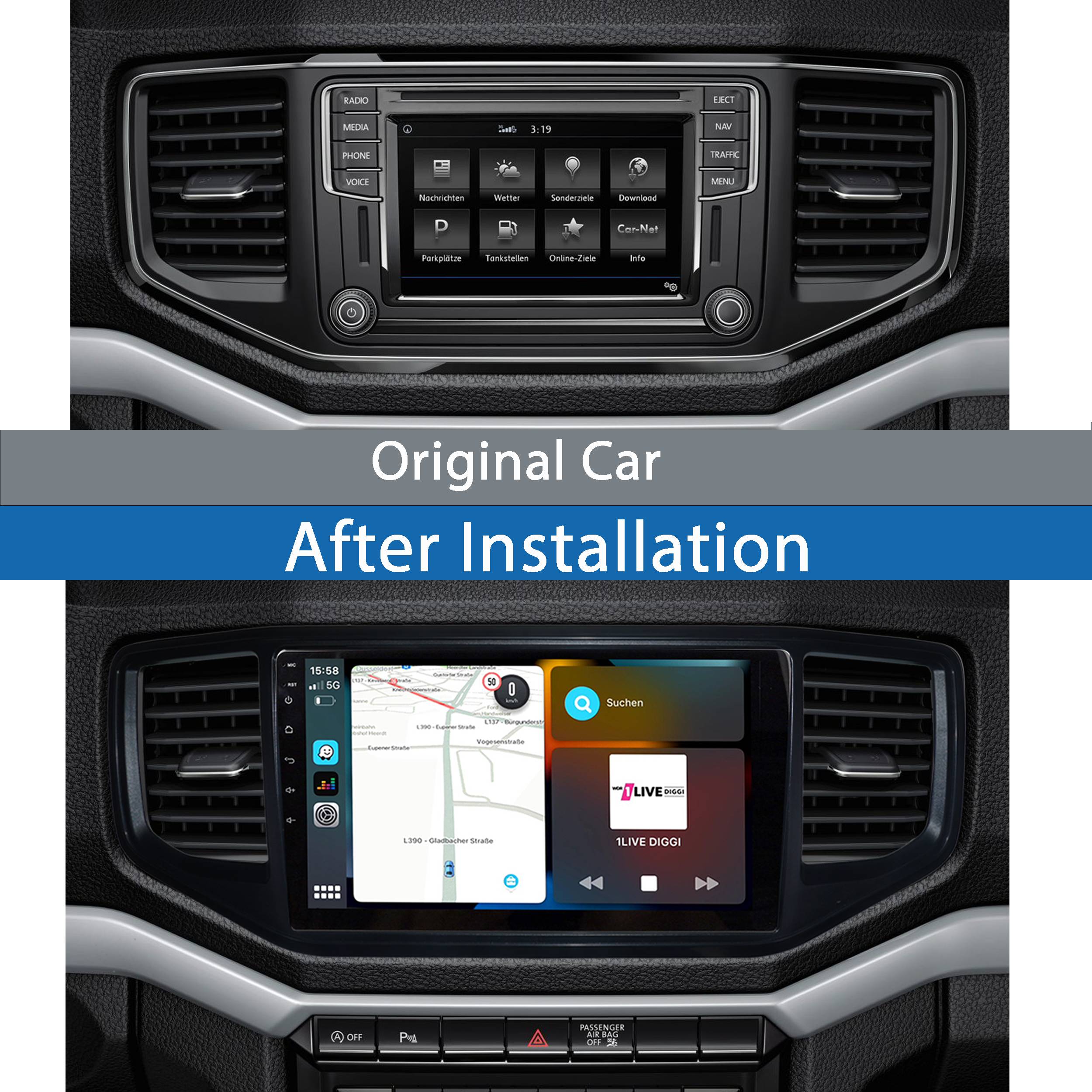 Für Volkswagen Crafter 17-24 10" Touchscreen Android Autoradio Navi GPS CarPlay