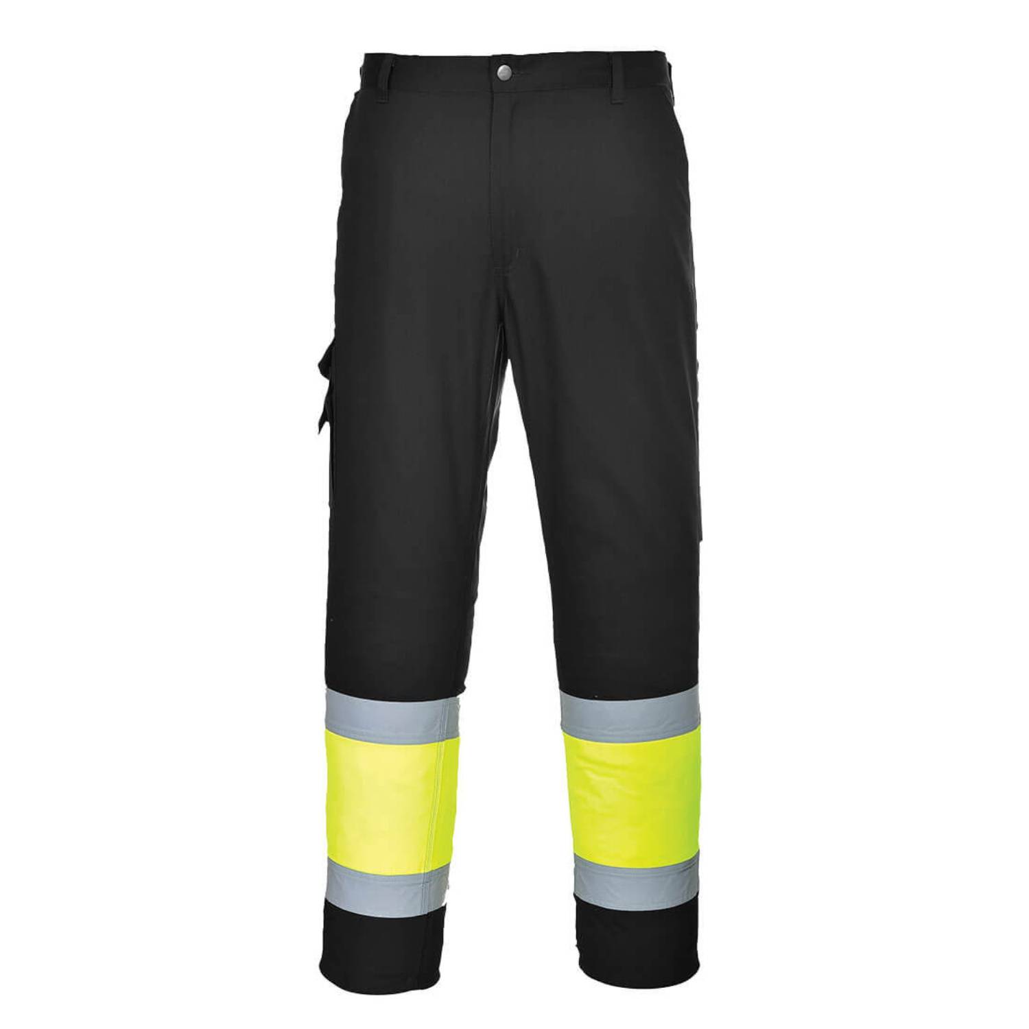 Portwest® E049 HiVis Warnschutz Kontrast Service Bundhose EN ISO 20471 Klasse 1 Gelb/Schwarz Größe: XXXL
