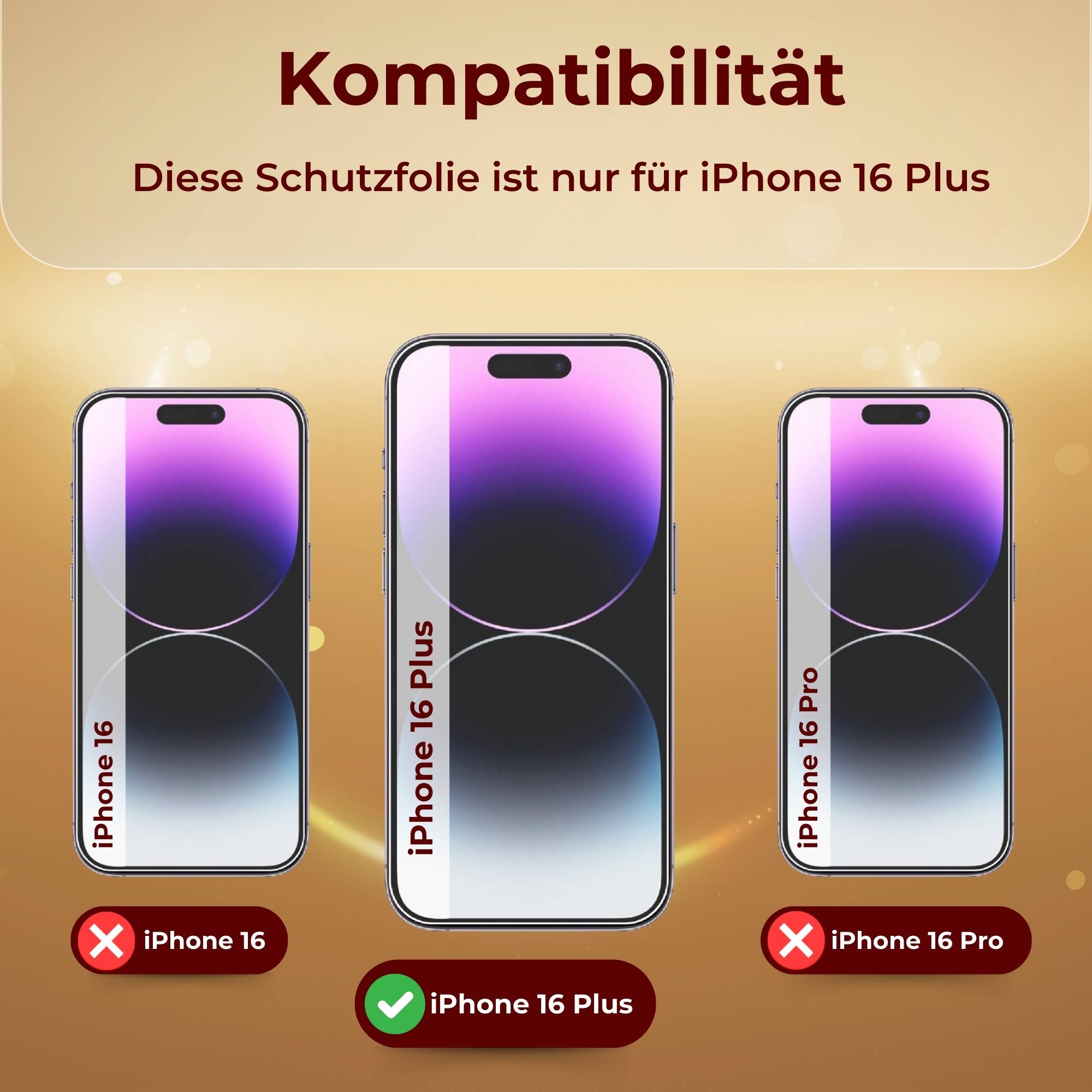 3x 9H Panzerglas für iPhone 16 Plus HD KLAR echtes Tempered Glass Panzerfolie Displayschutz Schutzglas Hartglas Schutzfolie Screen-Protector