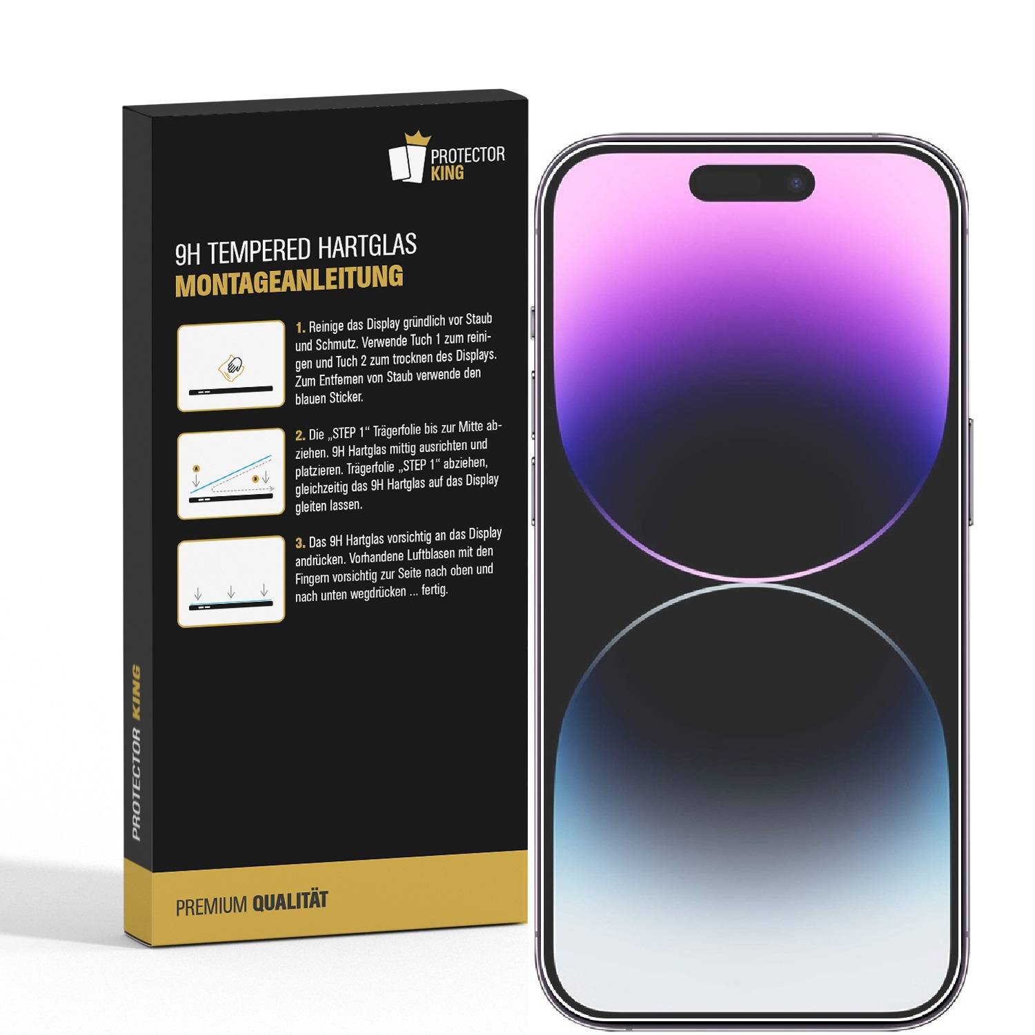 Kopie von 4x 9H Panzerglas für iPhone 16 Pro Max HD KLAR echtes Tempered Glass Panzerfolie Displayschutz Schutzglas Hartglas Schutzfolie