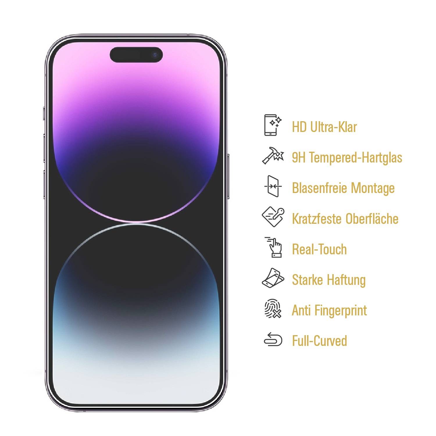Kopie von 4x 9H Panzerglas für iPhone 16 Pro Max HD KLAR echtes Tempered Glass Panzerfolie Displayschutz Schutzglas Hartglas Schutzfolie