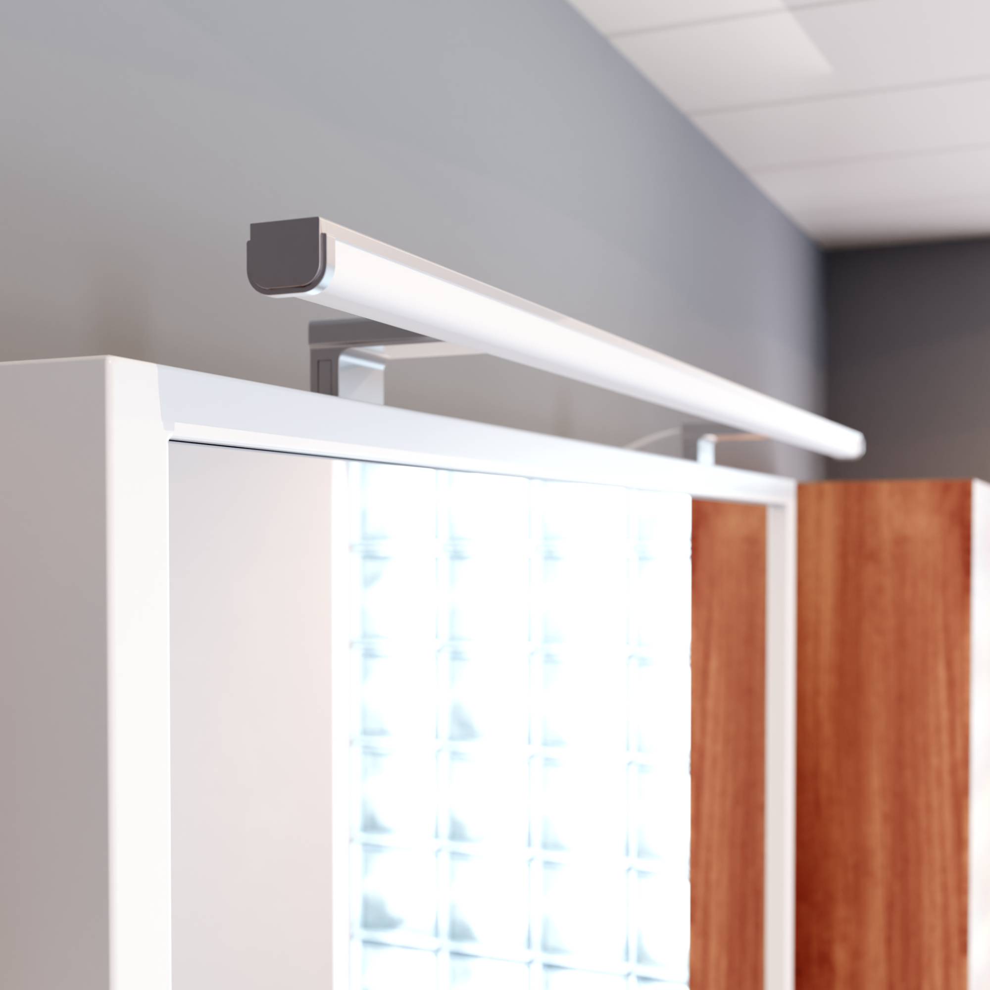 kalb Lumenia, LED Spiegelleuchte, LED Badezimmerleuchte, 100cm Spiegellampe, IP44, chrom, Spiegel & Schrankmontage, energiesparend, blendfrei