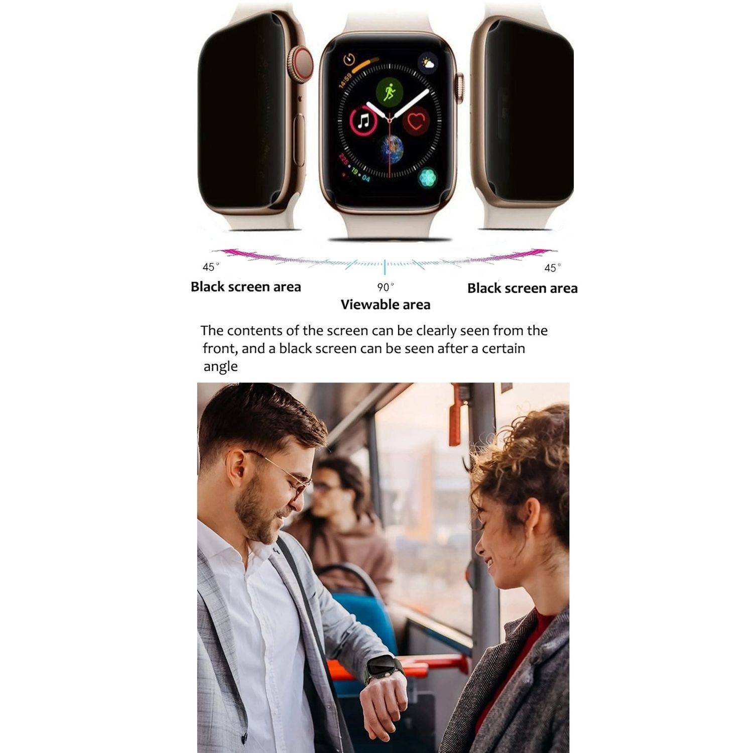 Für Apple Watch SE 2023 / SE 2022/ SE / 6 5 4 40mm Privacy HD Folie