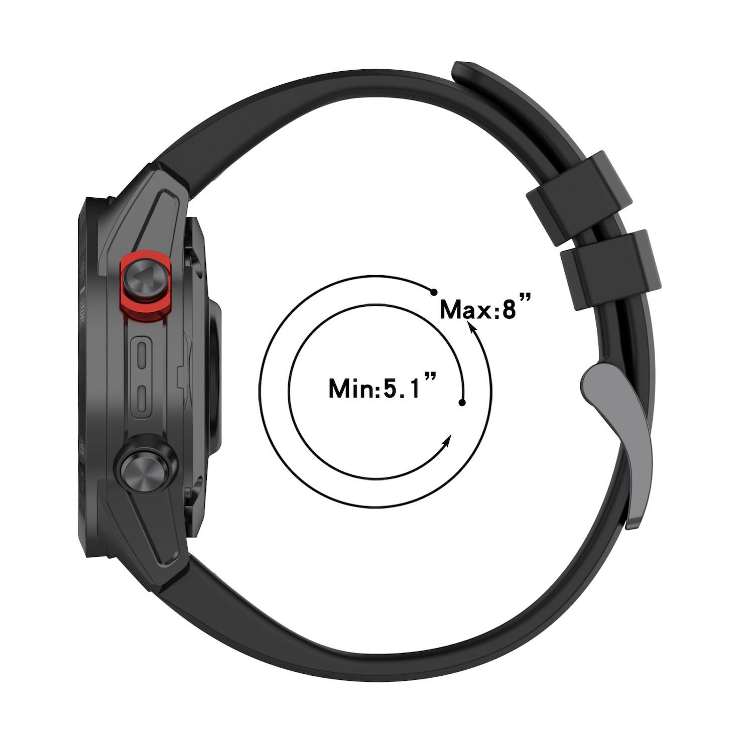 Für Garmin Enduro 3 Zweifarbiges Sport Silikon Armband 26mm Schwarz / Gelb