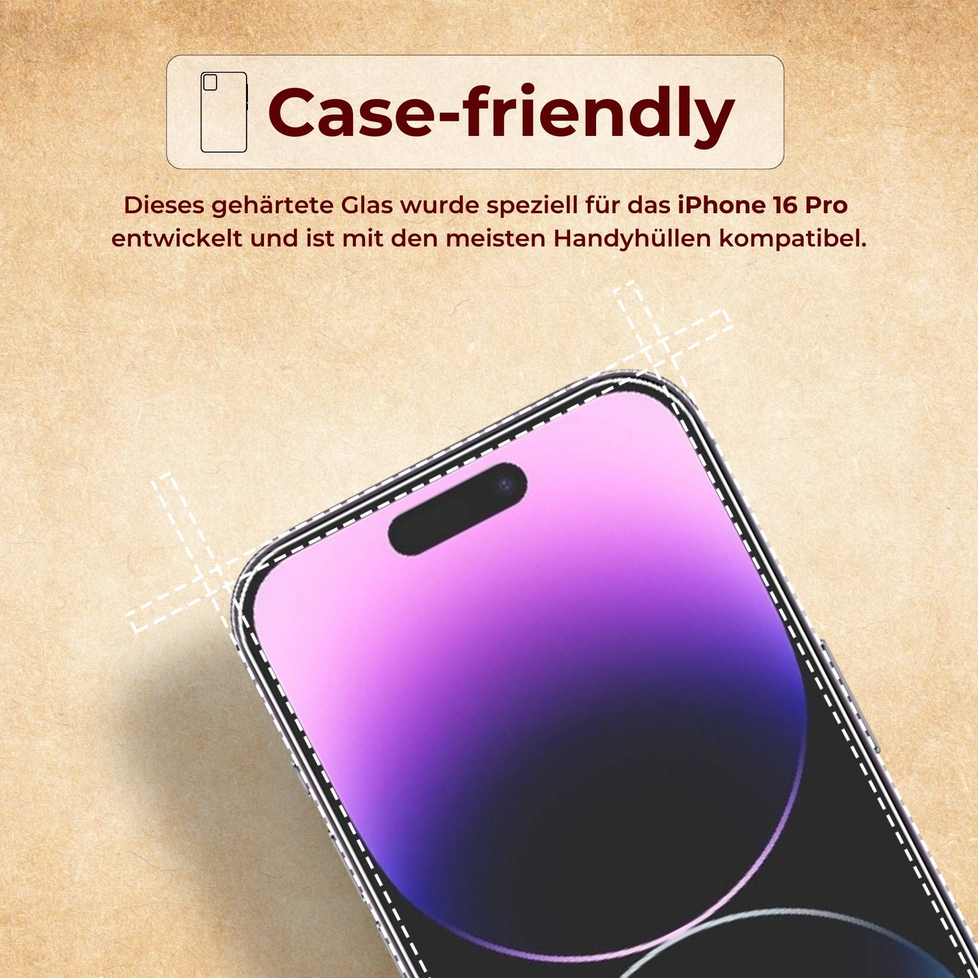 3x 9H Panzerglas für iPhone 16 Pro HD KLAR echtes Tempered Glass Panzerfolie Displayschutz Schutzglas Hartglas Schutzfolie Screen-Protector