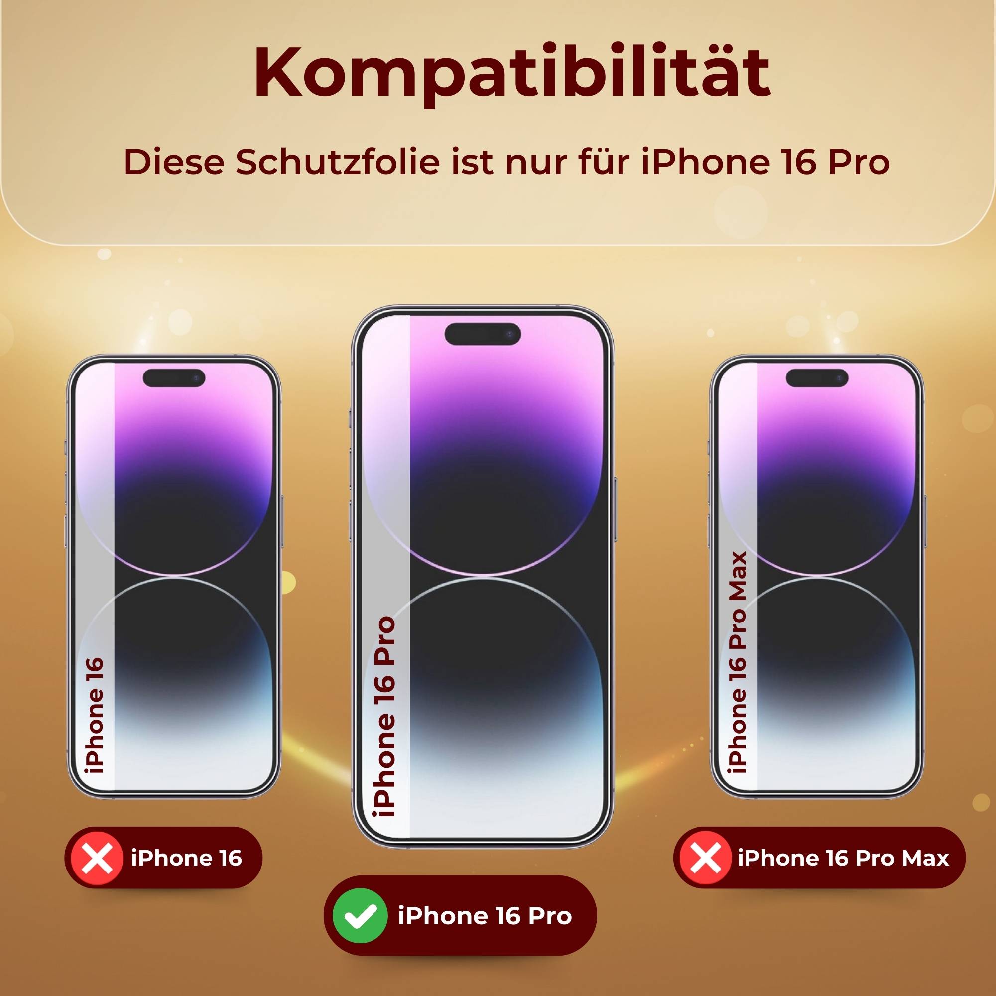 4x 9H Panzerglas für iPhone 16 Pro HD KLAR echtes Tempered Glass Panzerfolie Displayschutz Schutzglas Hartglas Schutzfolie Screen-Protector