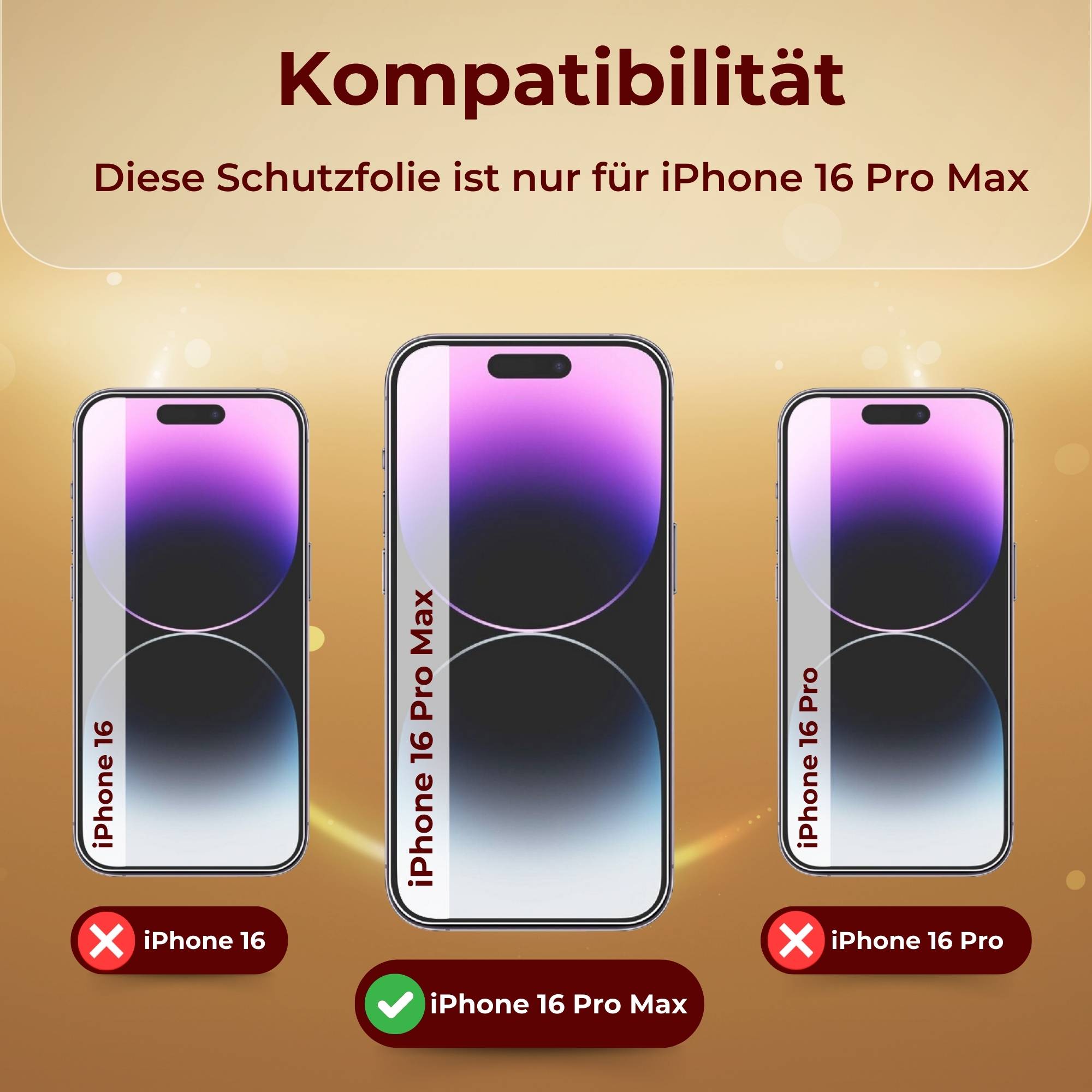 2x 9H Panzerglas für iPhone 16 Pro Max HD KLAR echtes Tempered Glass Panzerfolie Displayschutz Schutzglas Hartglas Schutzfolie Screen-Protector