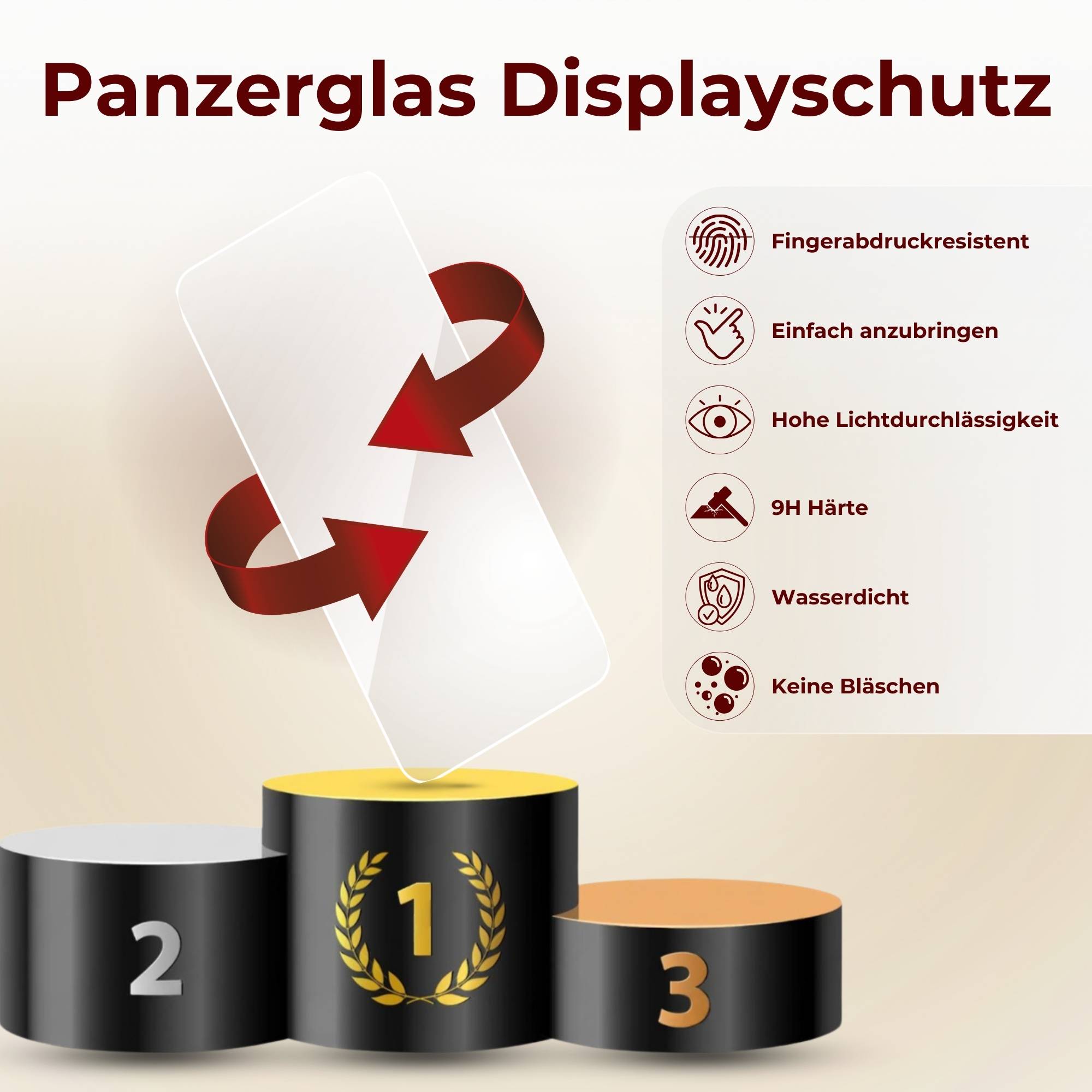 1x 9H Panzerglas für iPhone 16 Pro Max HD KLAR echtes Tempered Glass Panzerfolie Displayschutz Schutzglas Hartglas Schutzfolie Screen-Protector