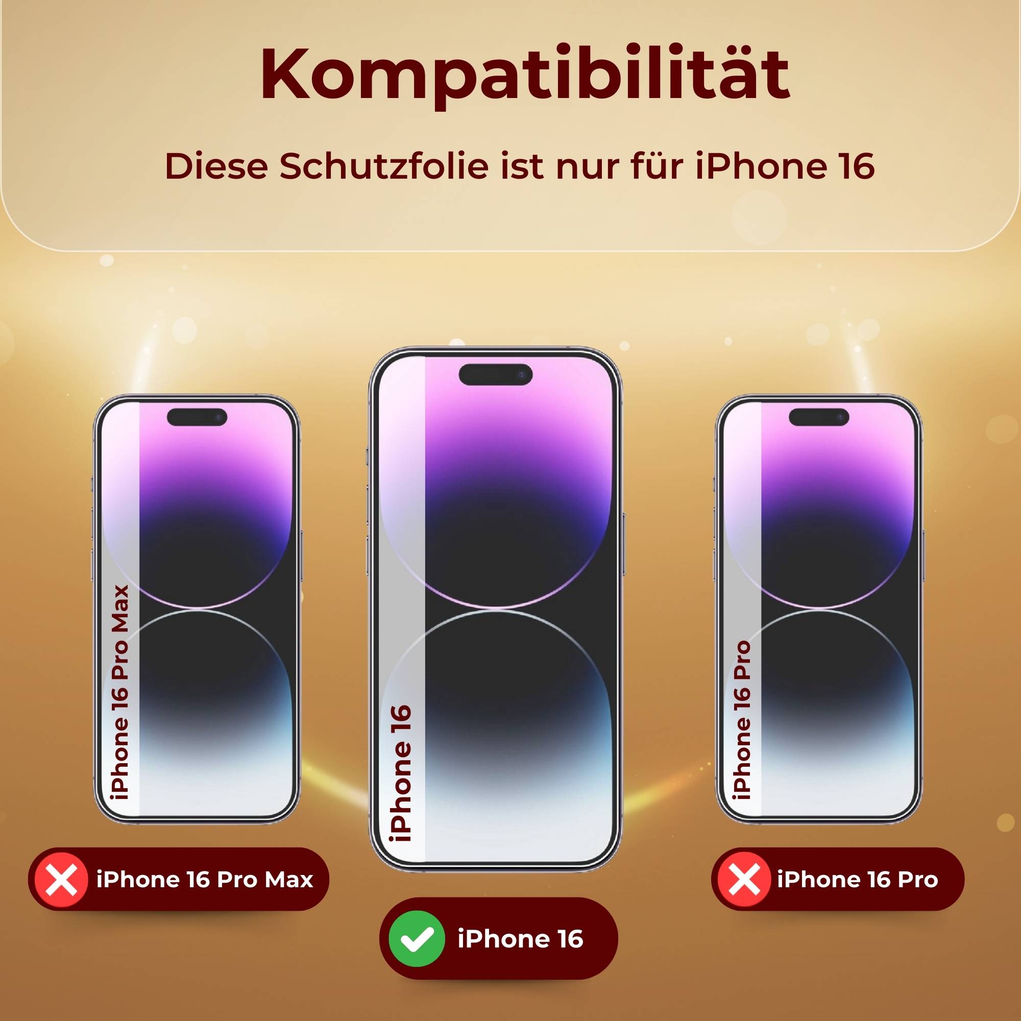 1x 9H Panzerglas für iPhone 16 HD KLAR echtes Tempered Glass Panzerfolie Displayschutz Schutzglas Hartglas Schutzfolie Screen-Protector