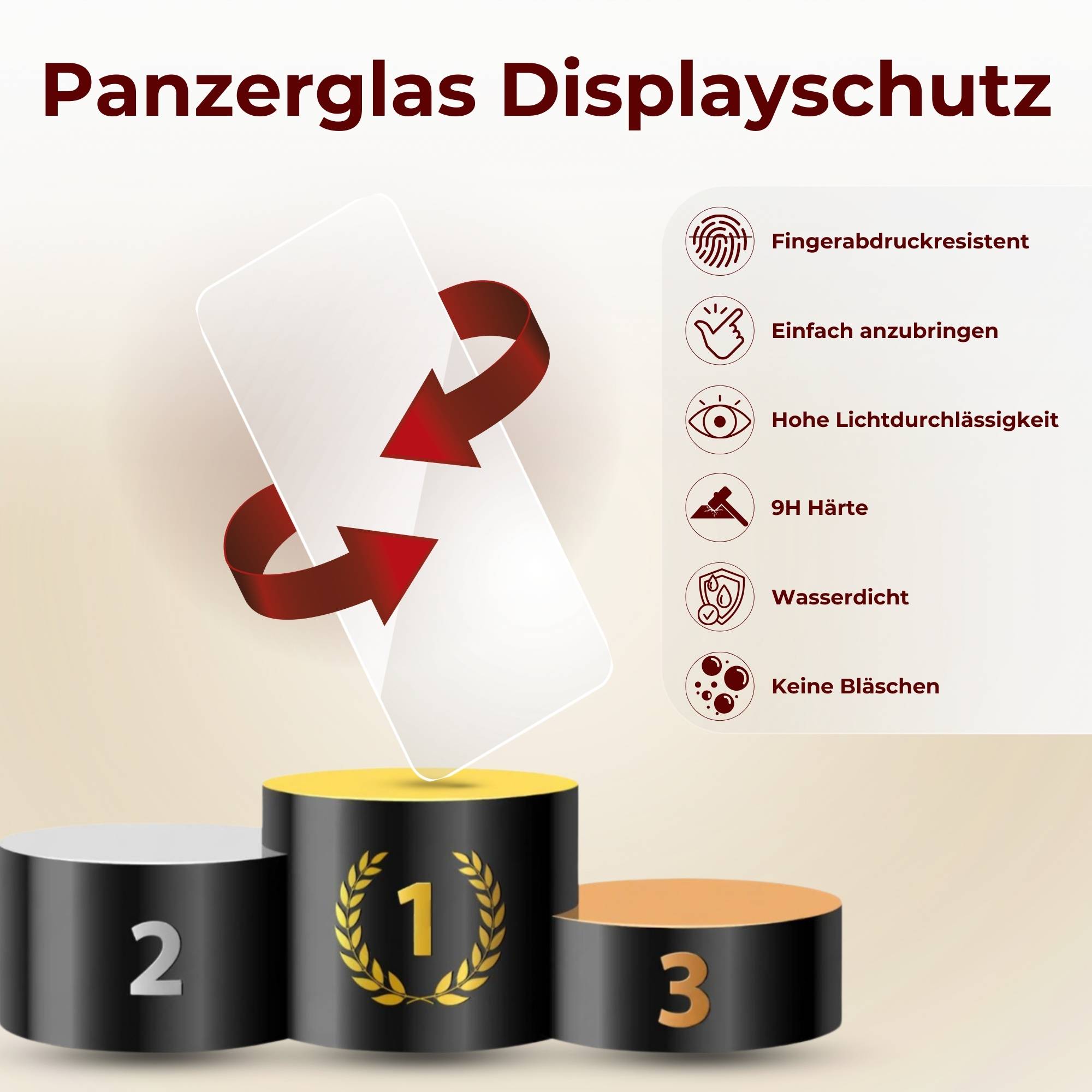 2x 9H Panzerglas für iPhone 16 HD KLAR echtes Tempered Glass Panzerfolie Displayschutz Schutzglas Hartglas Schutzfolie Screen-Protector