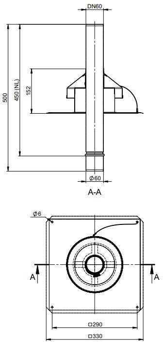 Atec Mündungsset PolyTop Edelstahl DN60