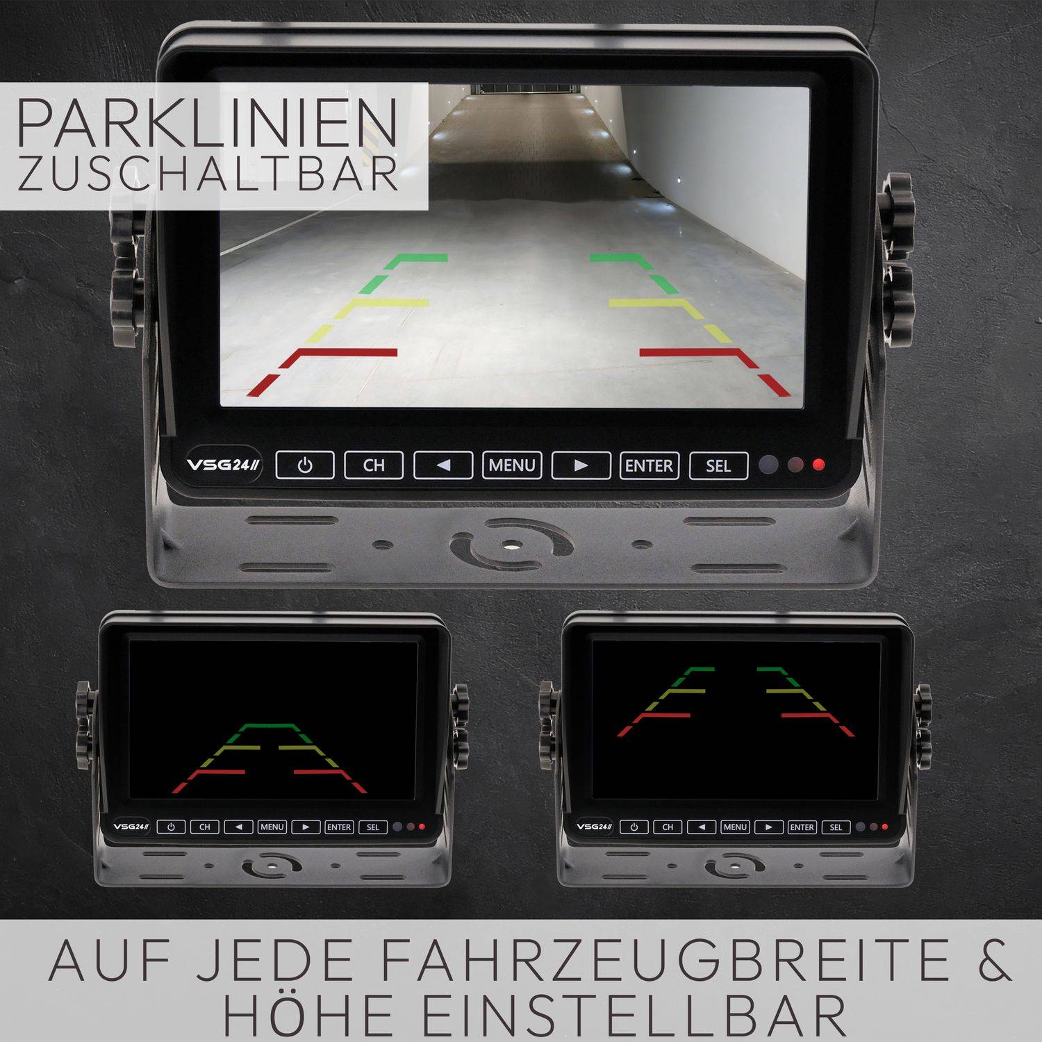 VSG24 7" FUNK-Set ELEMENT WIRED HD | 2 Kameras | Wohnmobil & LKW bis 21 Meter RVS-24672