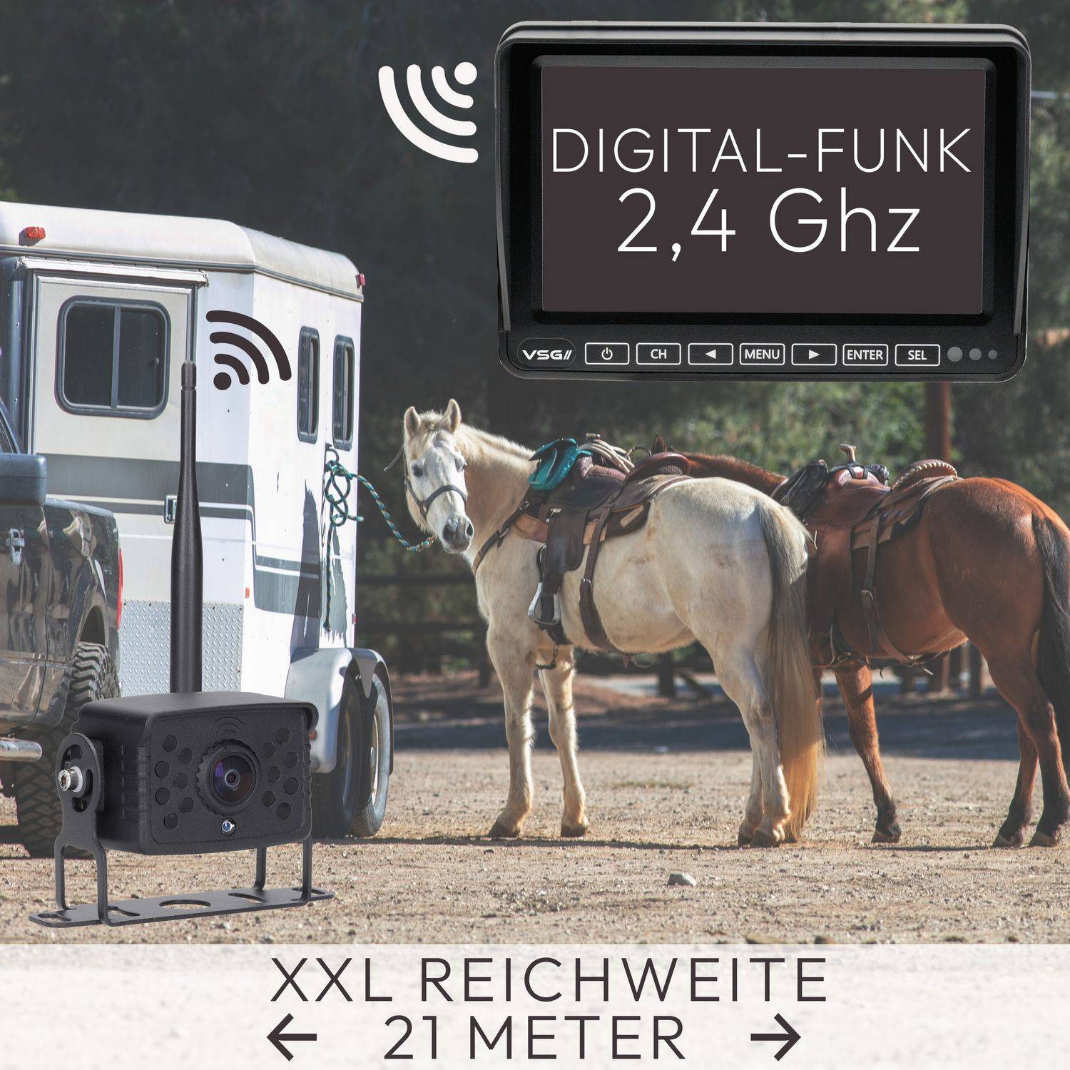 VSG24 7" FUNK-Set ELEMENT WIRED HD | Wohnmobil & LKW bis 21 Meter RVS-24671
