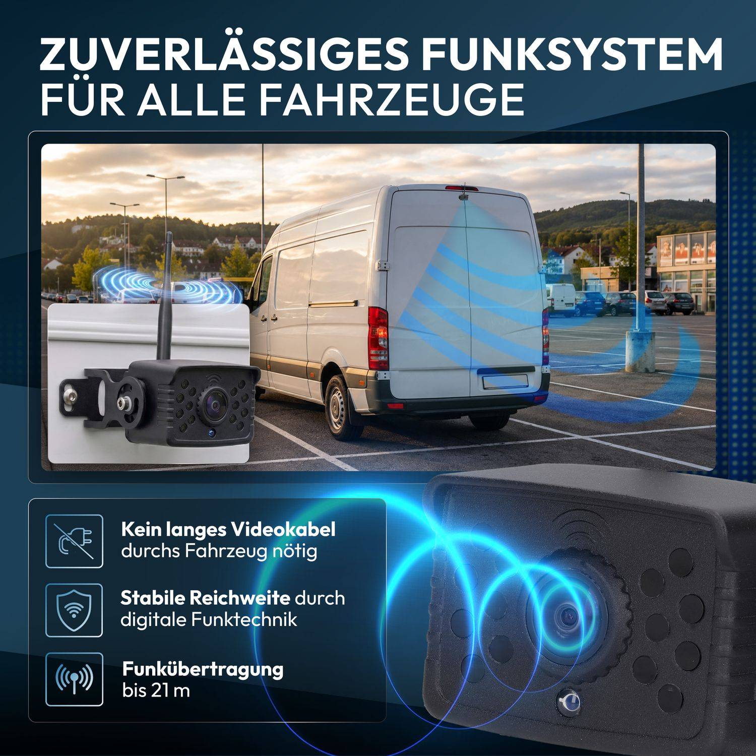VSG24 10" FUNK-Set ELEMENT WIRED HD | mit 2 Kameras | Wohnmobil & LKW bis 21 Meter RVS-24676