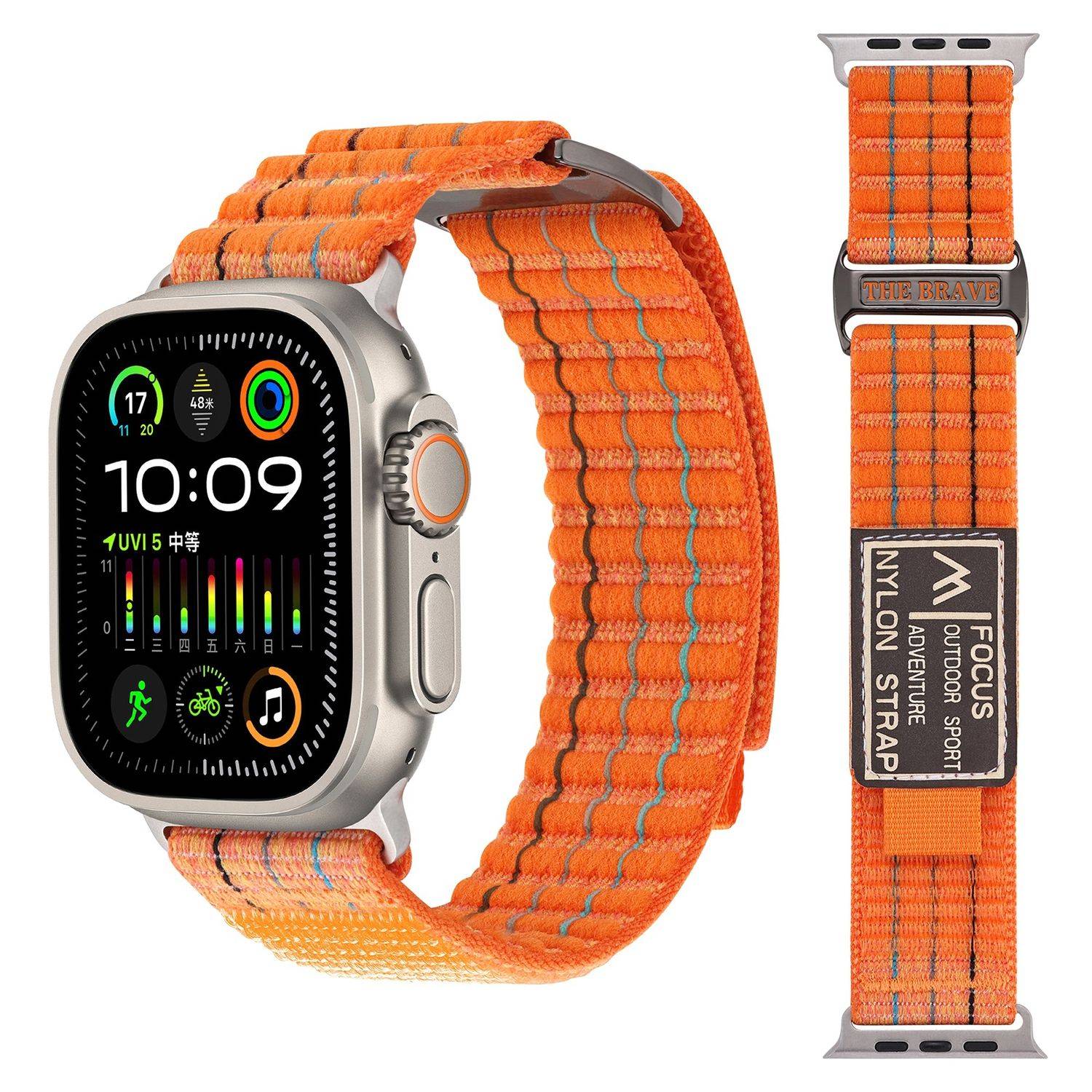 Für Apple Watch Series 10 46mm / 9 8 7 45 / 6 SE 5 4 44mm Band Orange