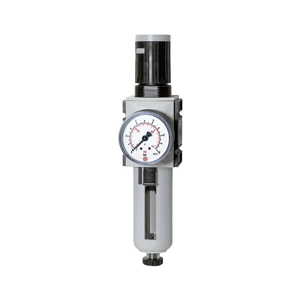 Filterregler "FUTURA" - Baureihe 2 / 5 µm - bis 5200 l/min - 16 bar - mit Handablass