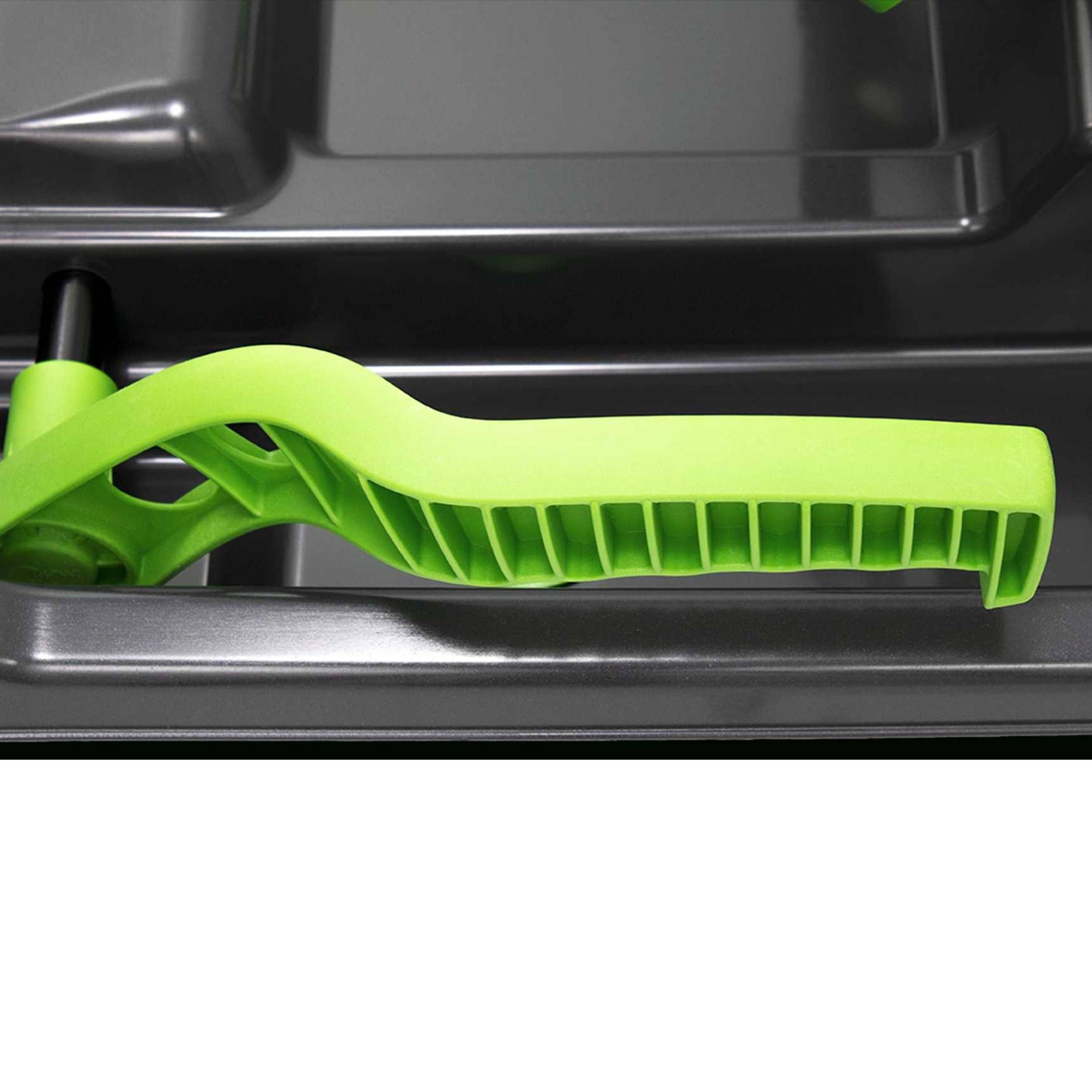 KHW | Snow Fox Schlitten | robuste Bauweise | ergonomischer Sitz | für alle Schneebedingungen | Farbe: Anthrazit | optimaler Komfort | stabiles