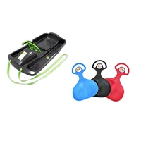 KHW | Lenkschlitten Set Snow Fox | anthrazit | Made in Germany | inkl. Po-Rutscher farblich Sortiert | ideal für winterlichen Fahrspaß KHW | Lenkschlitten Set Snow Fox | anthrazit | Made in Germany | inkl. Po-Rutscher farblich Sortiert | ideal für winterlichen Fahrspaß