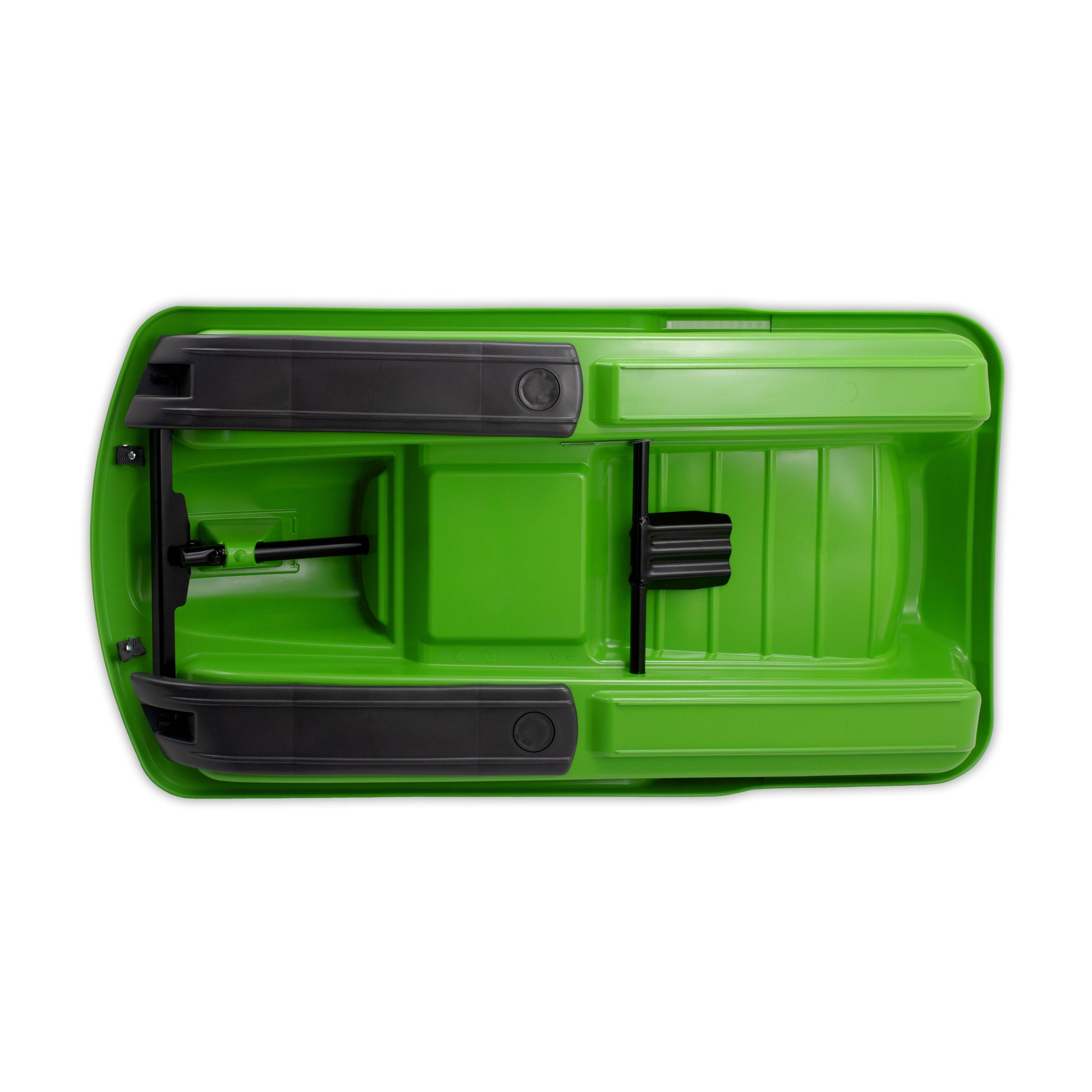 KHW | Lenkschlitten Snow Fox | Grün | TÜV-geprüft | Made in Germany | ausgefeiltes Lenksystem & griffsicheres Lenkrad | kälte- und lichtbeständig