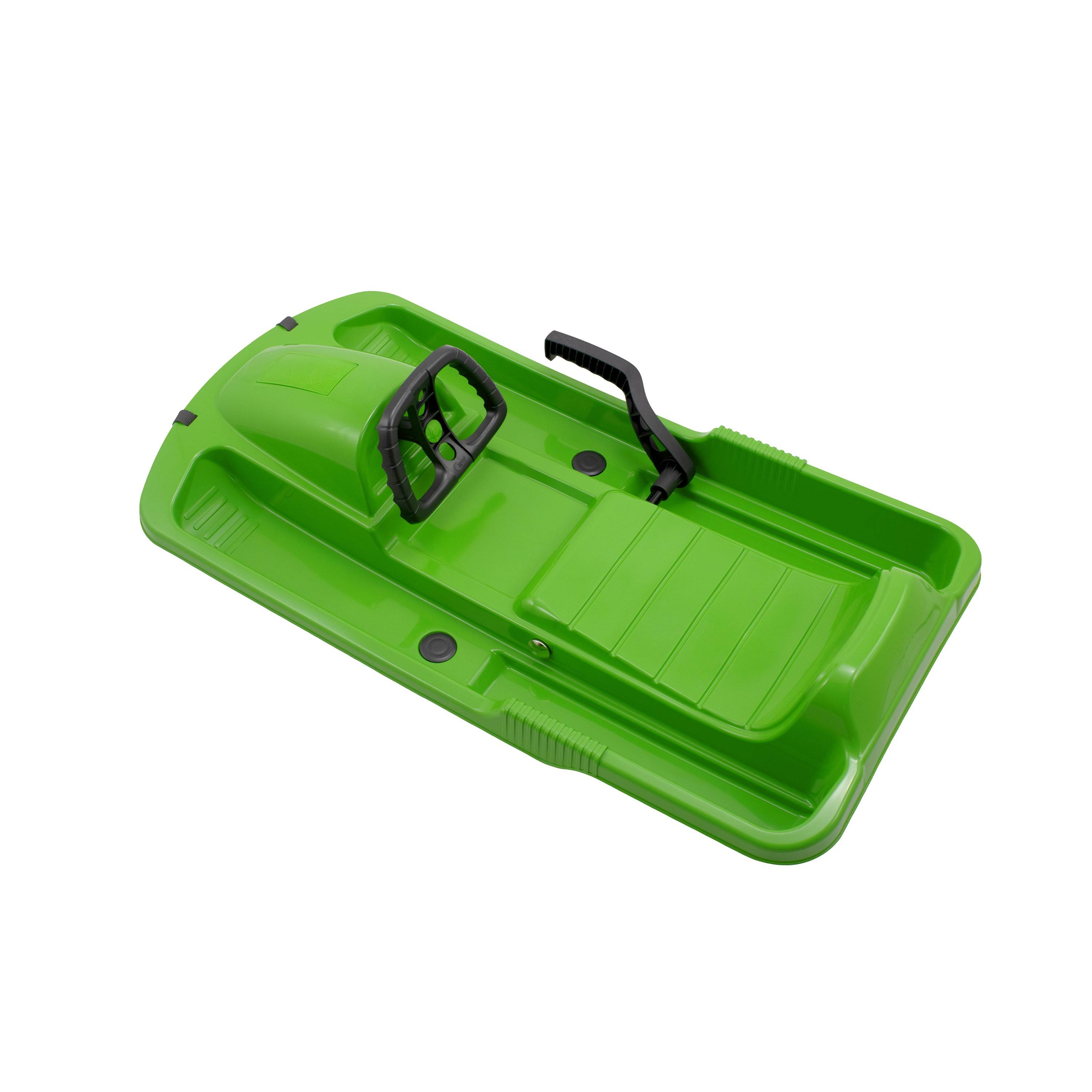 KHW | Lenkschlitten Snow Fox | Grün | TÜV-geprüft | Made in Germany | ausgefeiltes Lenksystem & griffsicheres Lenkrad | kälte- und lichtbeständig