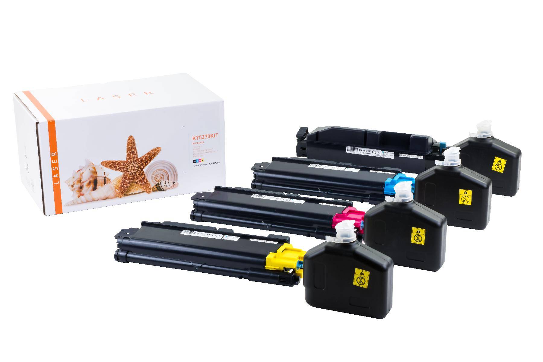 Kompatibles Toner-Kit gelb, magenta, schwarz, cyan (1T02TVCNL0-RAIN-3) ersetzt TK-5270K, TK-5270C, TK-5270M, TK-5270Y
