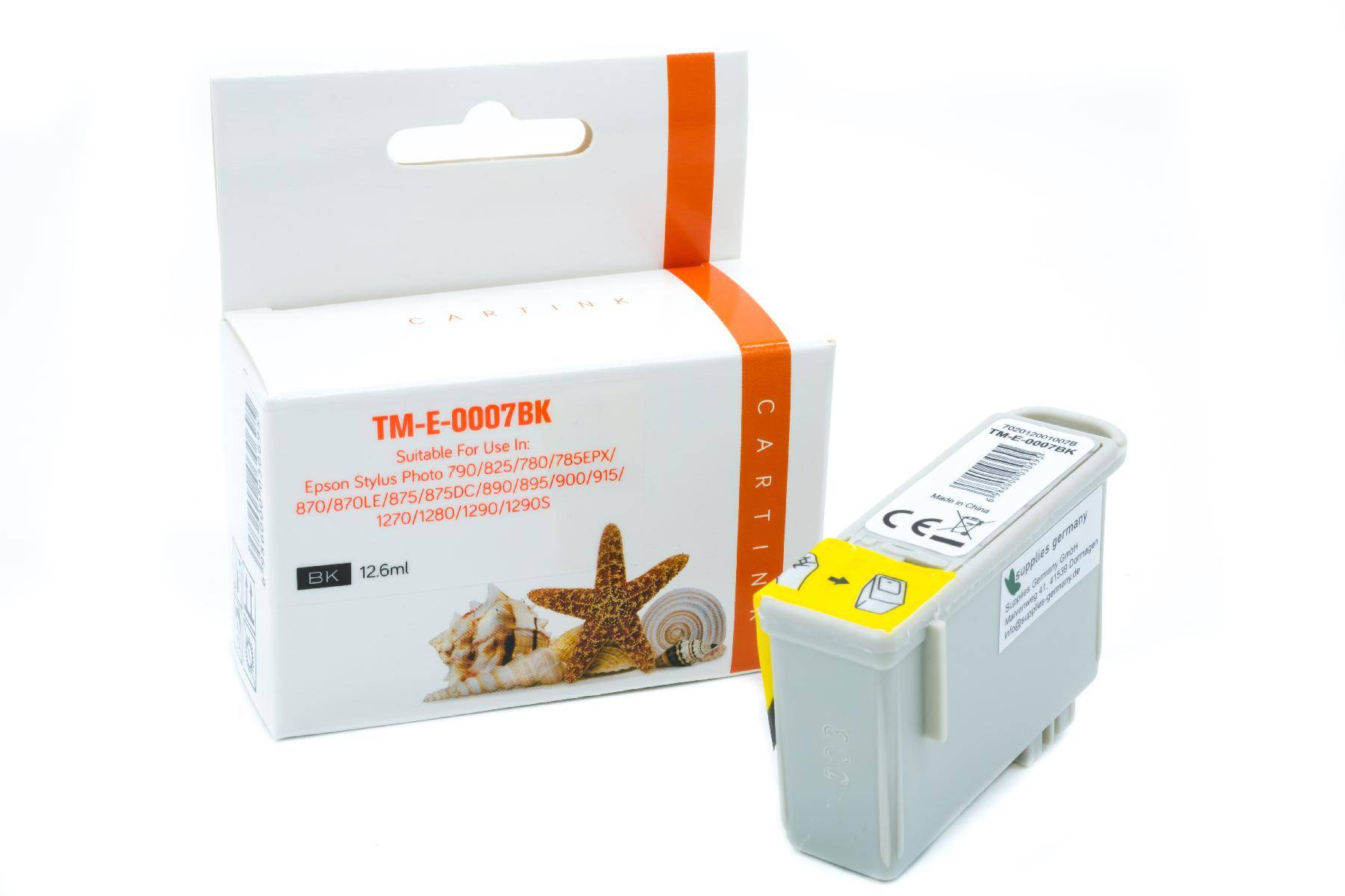 Kompatible Tintenpatrone schwarz (C13T00740110-3) ersetzt T007