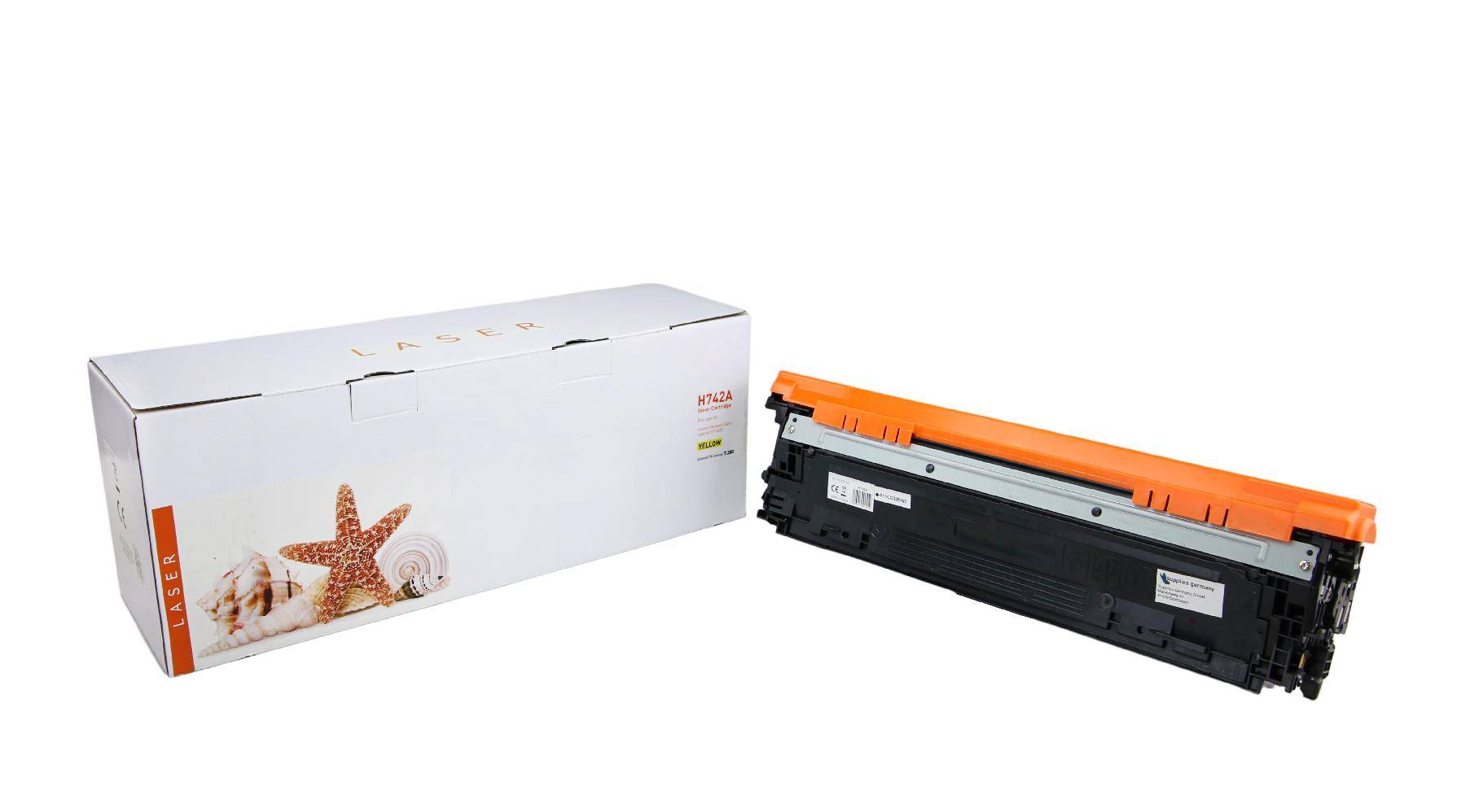 Kompatible Toner-Kartusche gelb (CE742A-3) ersetzt 307A