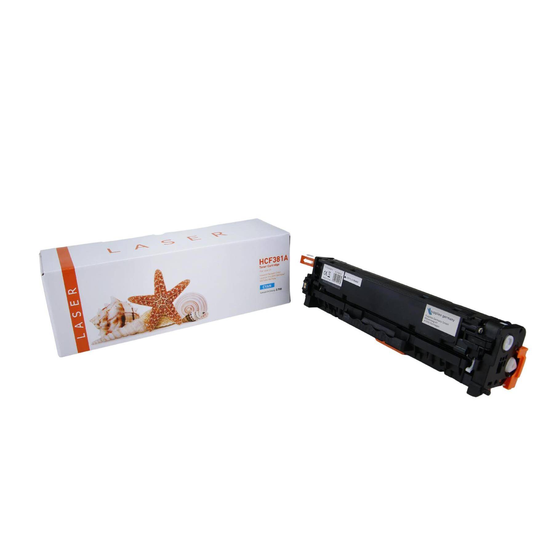 Kompatible Toner-Kartusche cyan (CF381A-3) ersetzt 312A