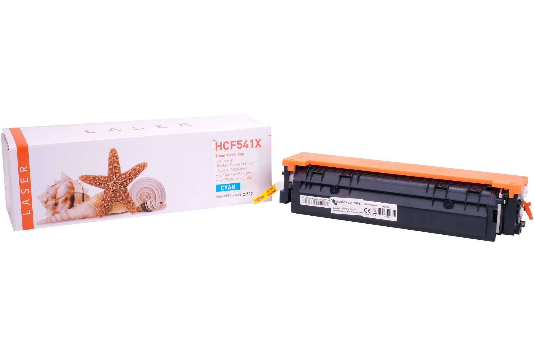 Kompatible Toner-Kartusche cyan HC (CF541X-3) ersetzt 203X