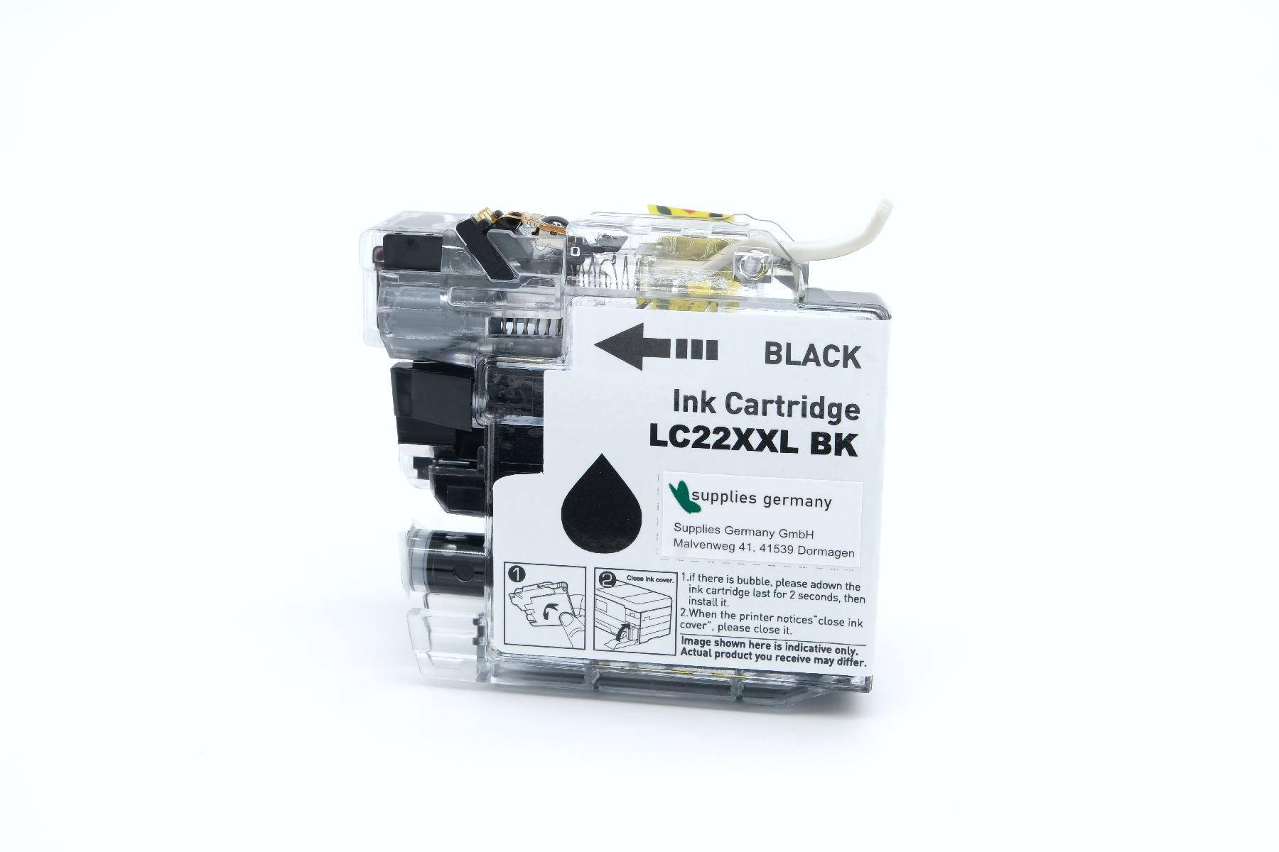 Kompatible Tintenpatrone schwarz (LC-22EBK-3) ersetzt LC-22EBK