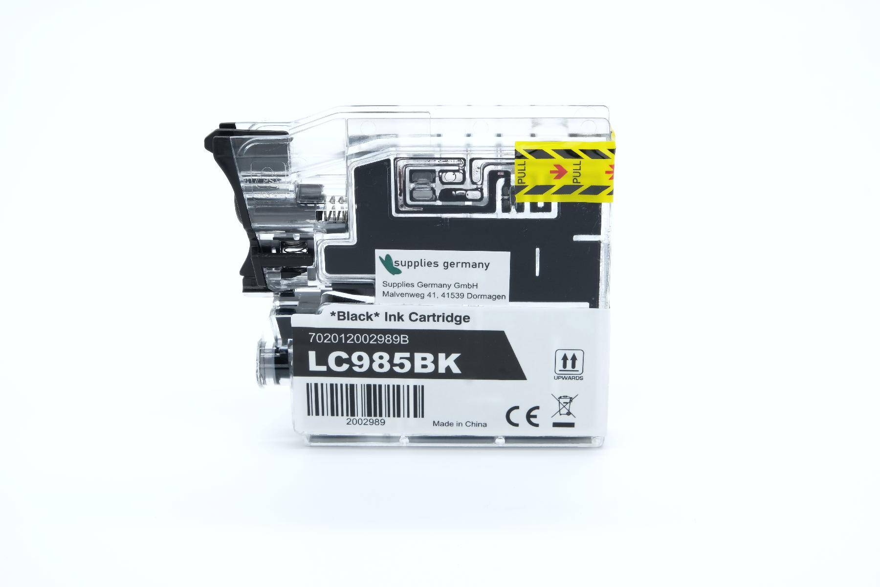 Kompatible Tintenpatrone schwarz (LC-985BK-3) ersetzt LC-985BK
