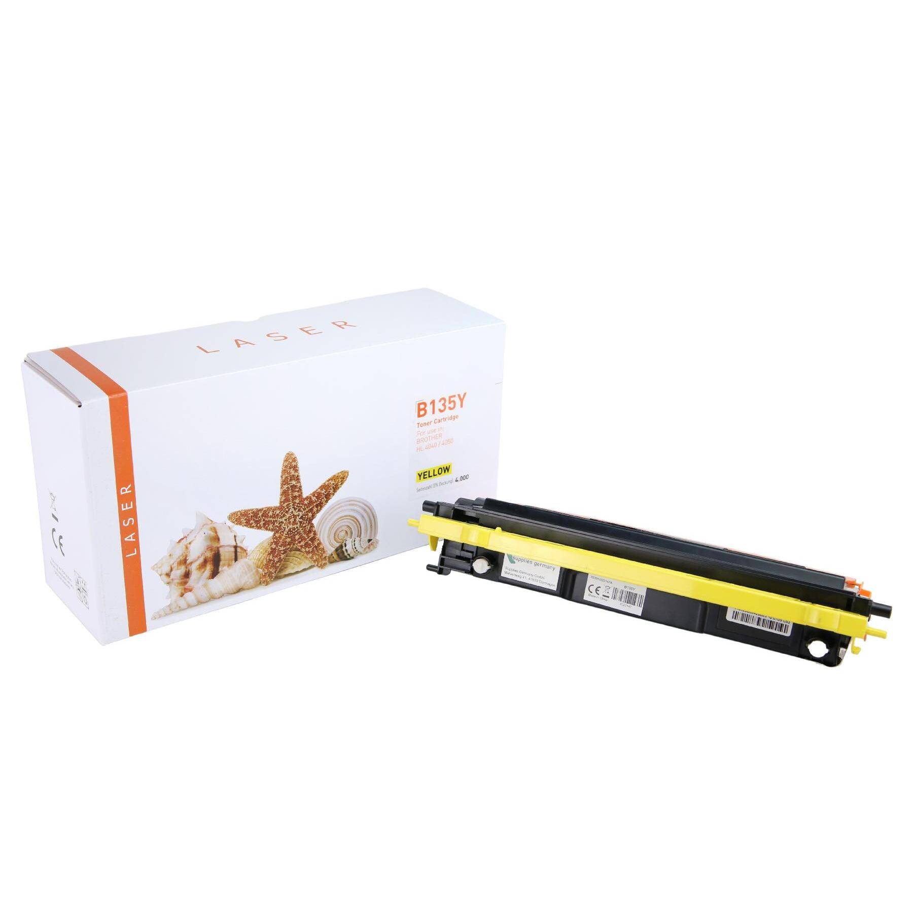 Kompatibles Toner-Kit gelb HC (TN-135-Y-3) ersetzt TN-135Y