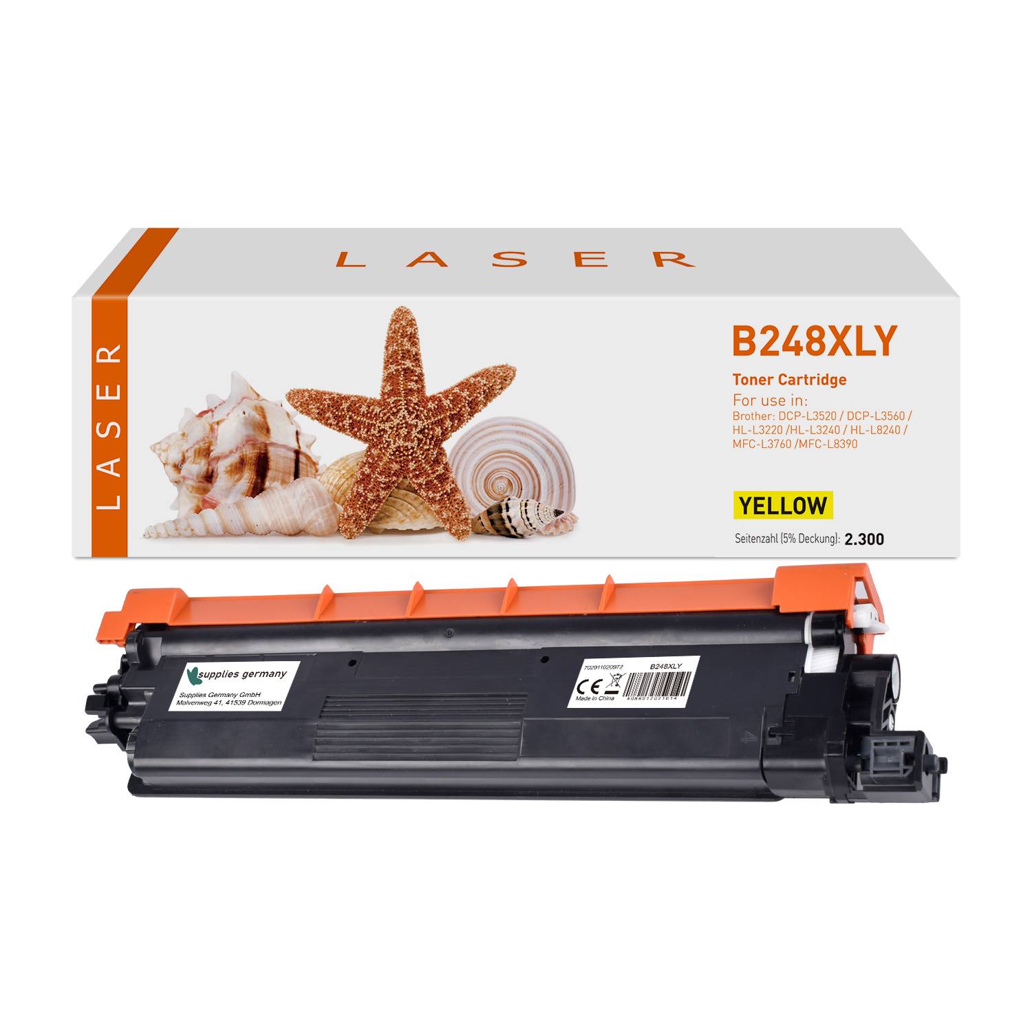 Kompatibles Toner-Kit gelb HC (TN-248XLY-3) ersetzt TN-248XLY