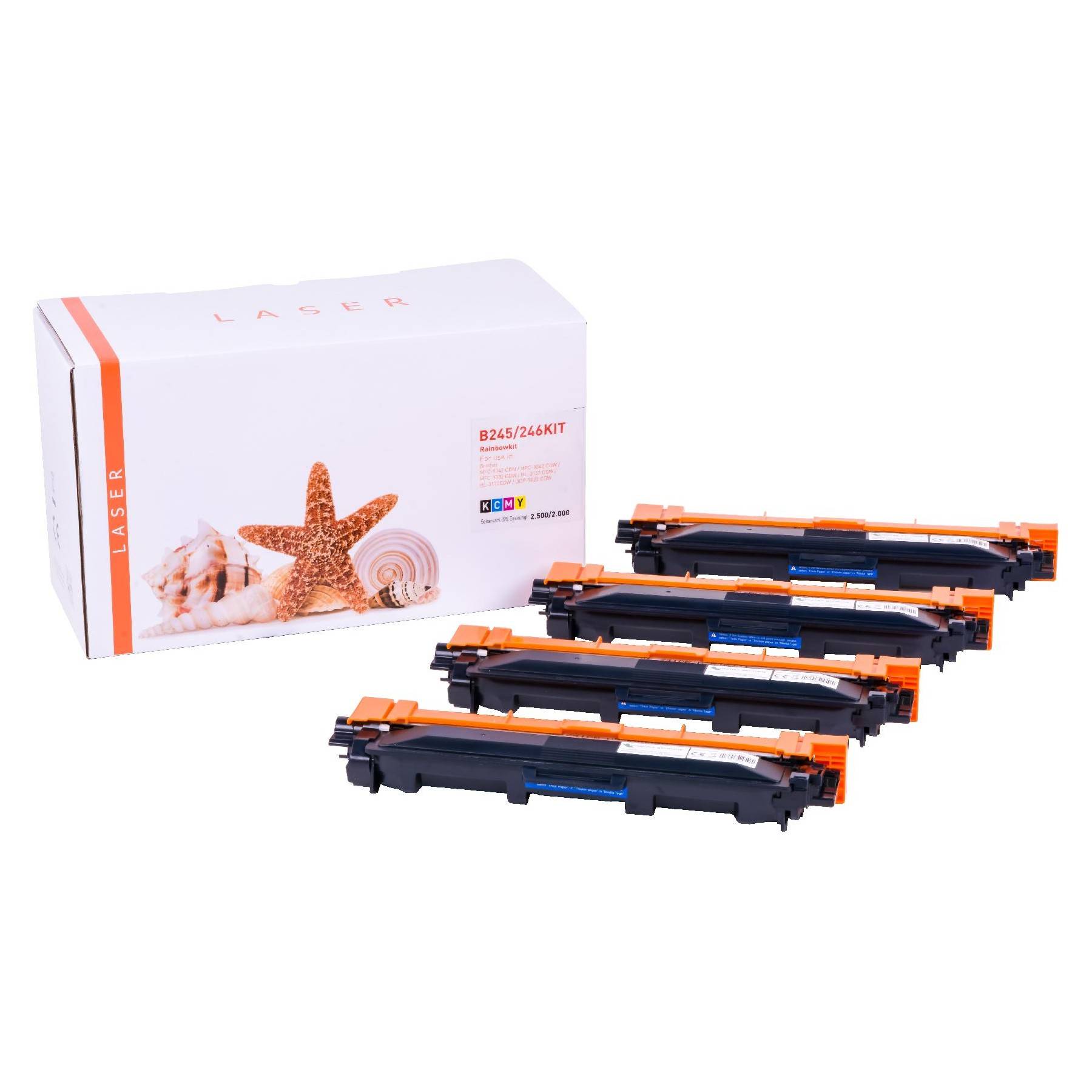 Kompatible Toner-Kartusche gelb, magenta, schwarz, cyan (TN-24X-3) ersetzt TN-243BK, TN-243C, TN-243M, TN-243Y