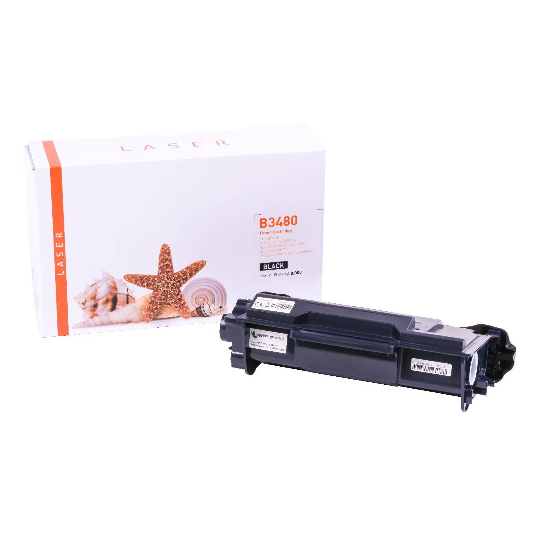 Kompatibles Toner-Kit schwarz HC (TN-3480-3) ersetzt TN-3480